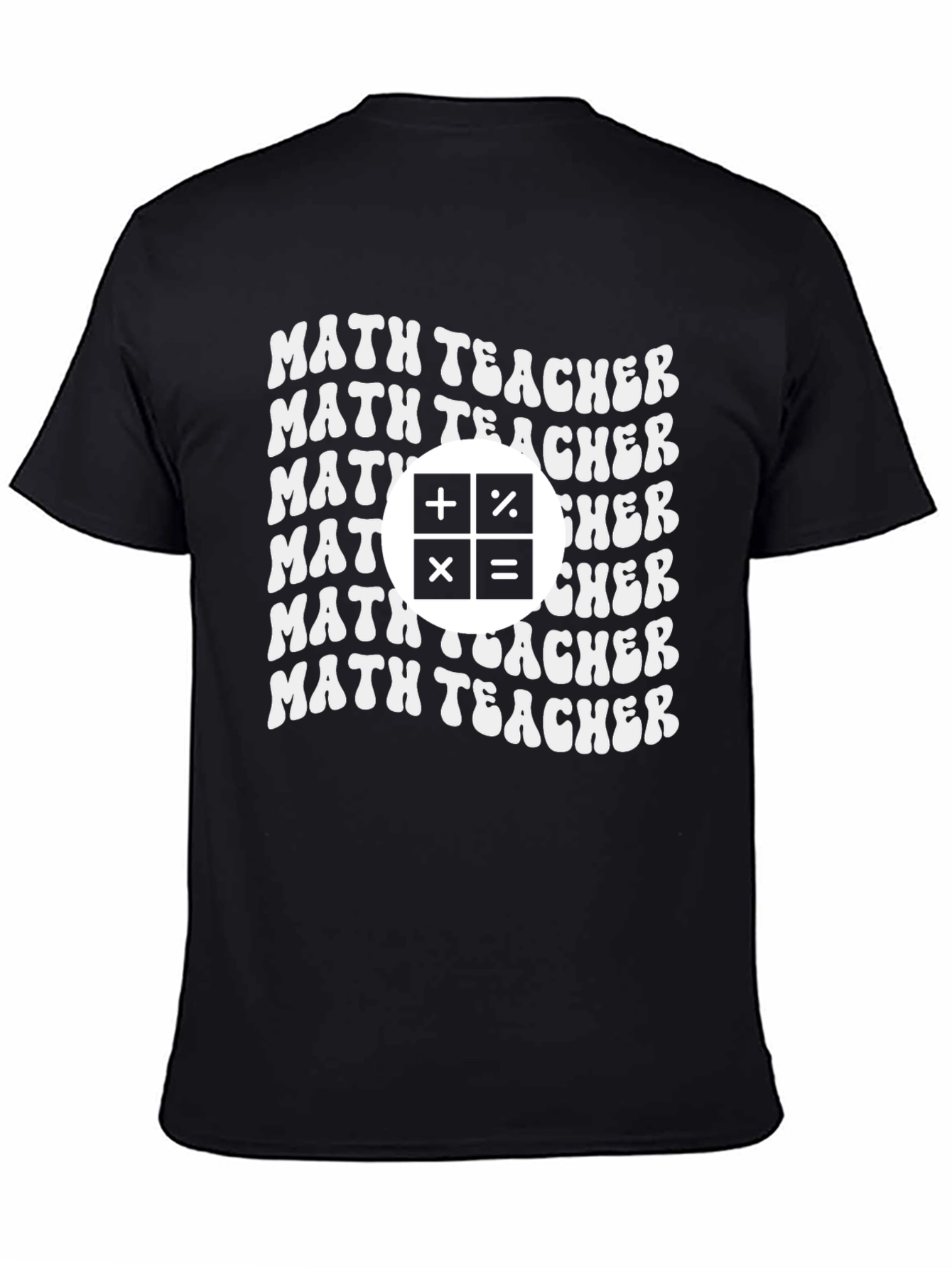 Black Math Teacher T-Shirt view 4