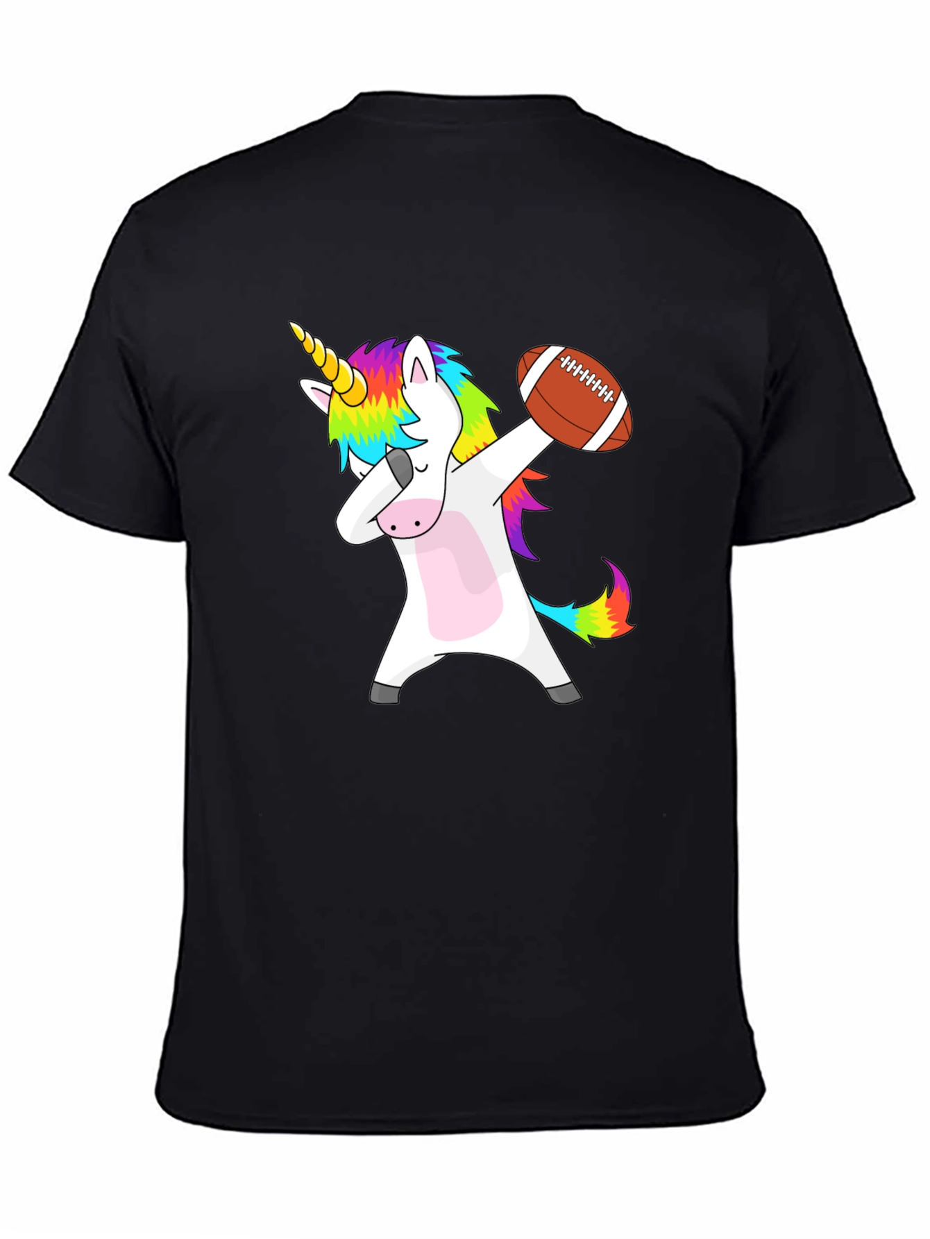 Black Unicorn Football Dab T-Shirt - Fun & Unique Graphic Tee view 4