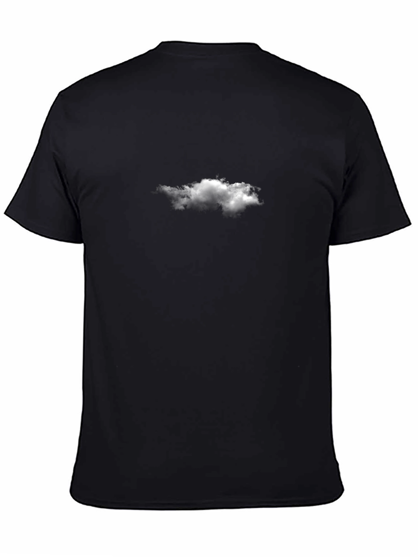 Black Cloud Print Black T-Shirt - Soft & Stylish view 4