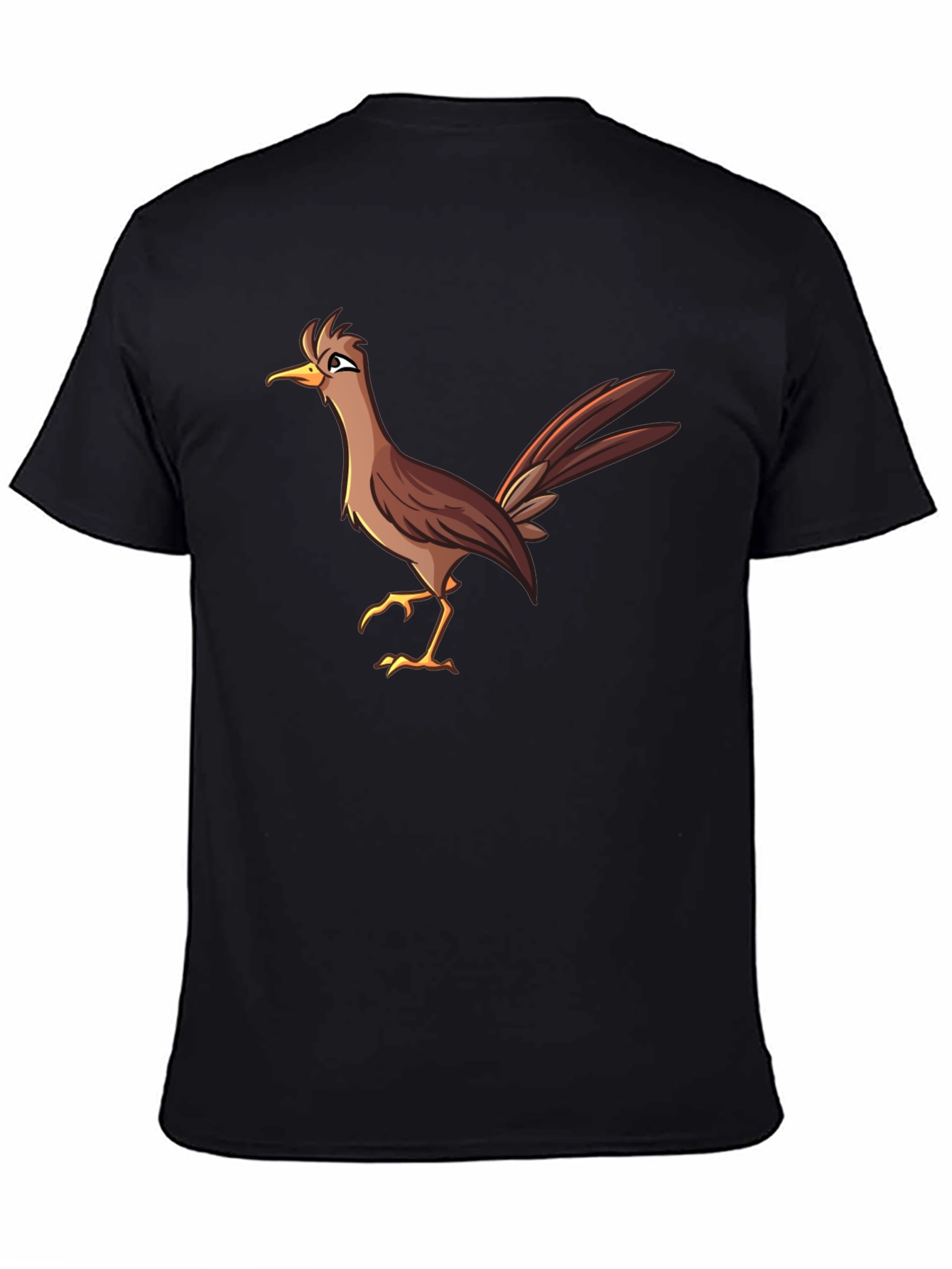 Black Roadrunner Cartoon Graphic T-Shirt view 4