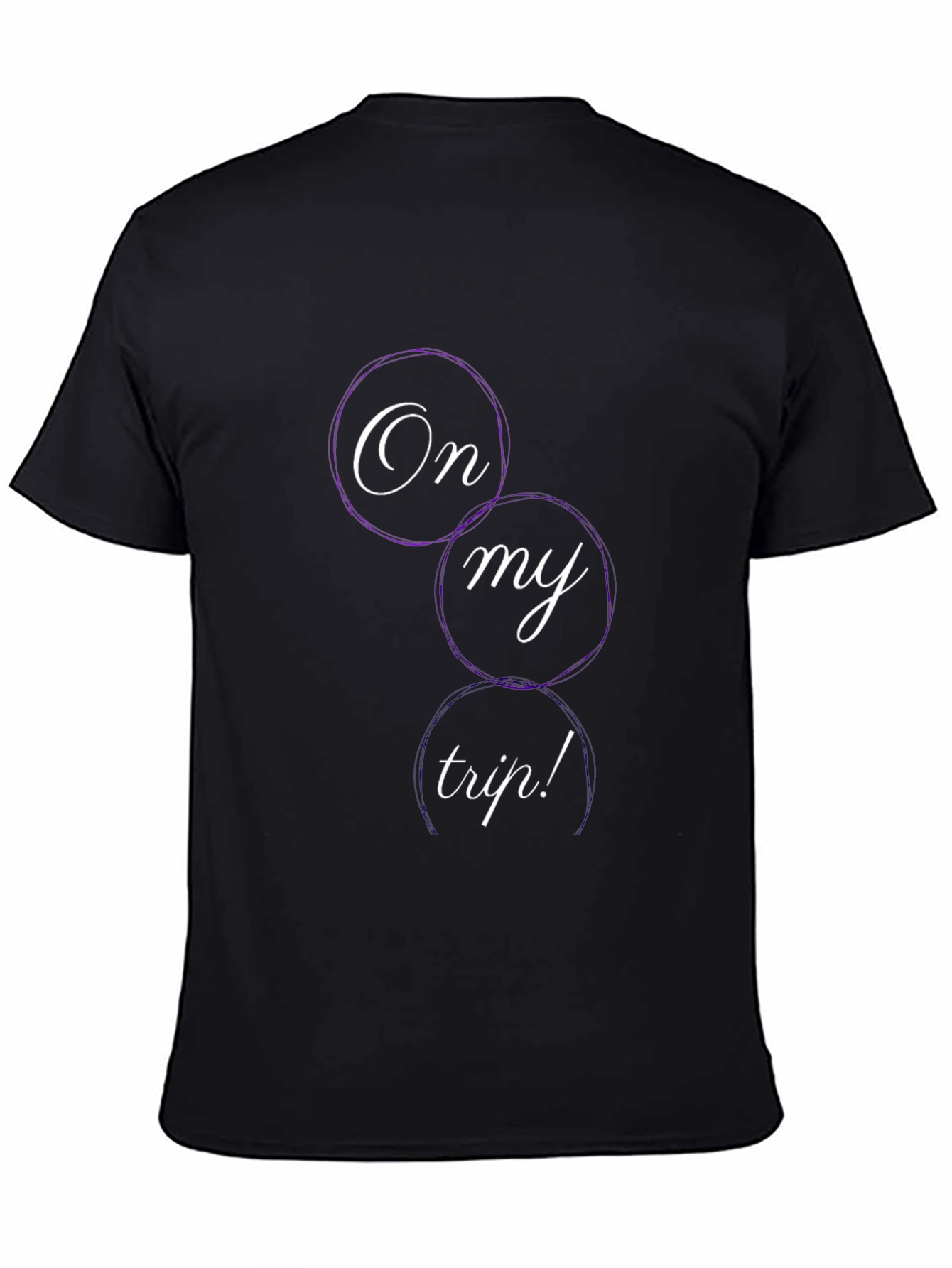 Black On My Trip Graphic Tee - Black Cotton Blend Shirt view 4