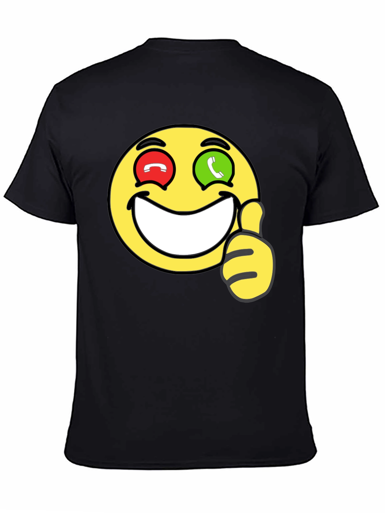 Black Emoji Thumbs Up T-Shirt - Funny Graphic Tee view 4