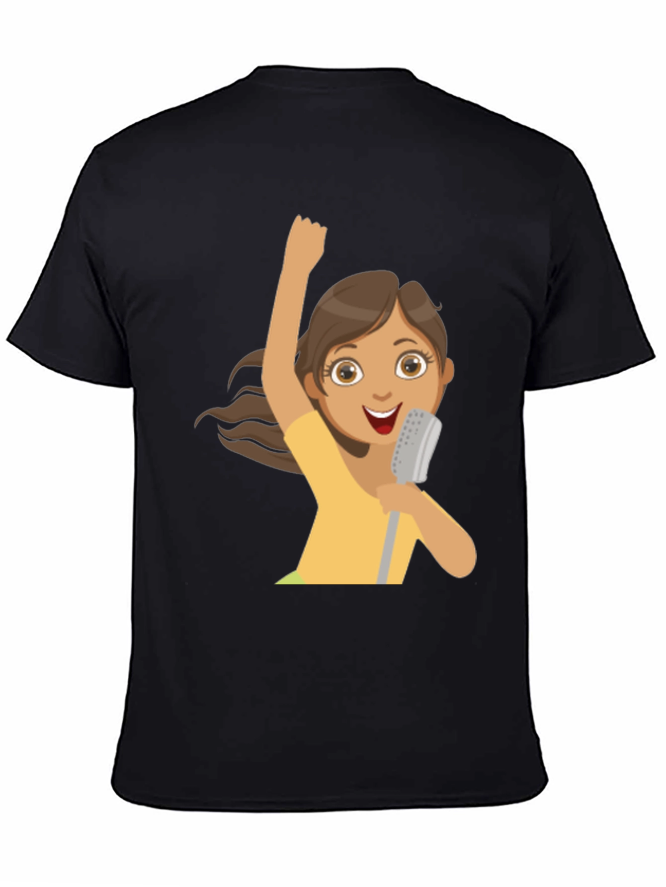 Black Singing Girl Graphic Tee - Fun and Stylish! view 4