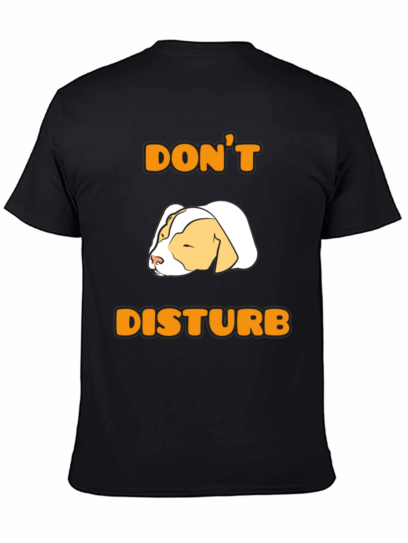 Black Don't Disturb Sleeping Dog T-Shirt - Funny Pet Lover Tee view 4