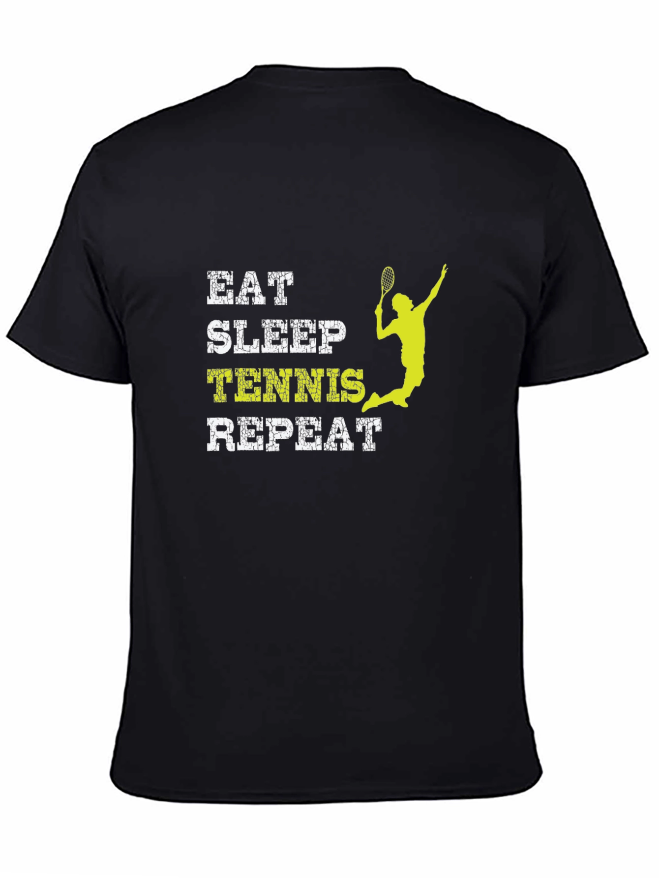 Eat Sleep Tennis Repeat Black T-Shirt - 4