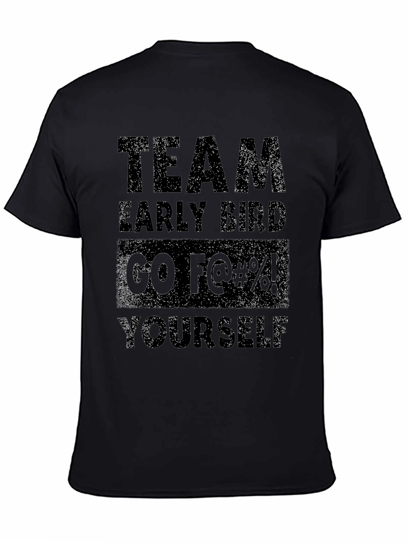 Black Team Early Bird T-Shirt view 4