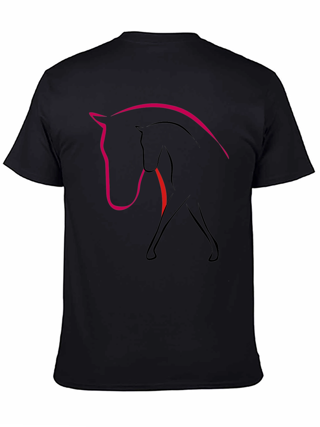 Black Horse Silhouette Graphic Tee - Modern Equestrian Style view 4