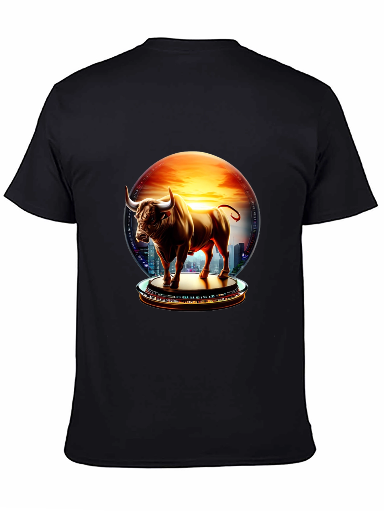 Black Bull Cityscape Graphic Tee view 4