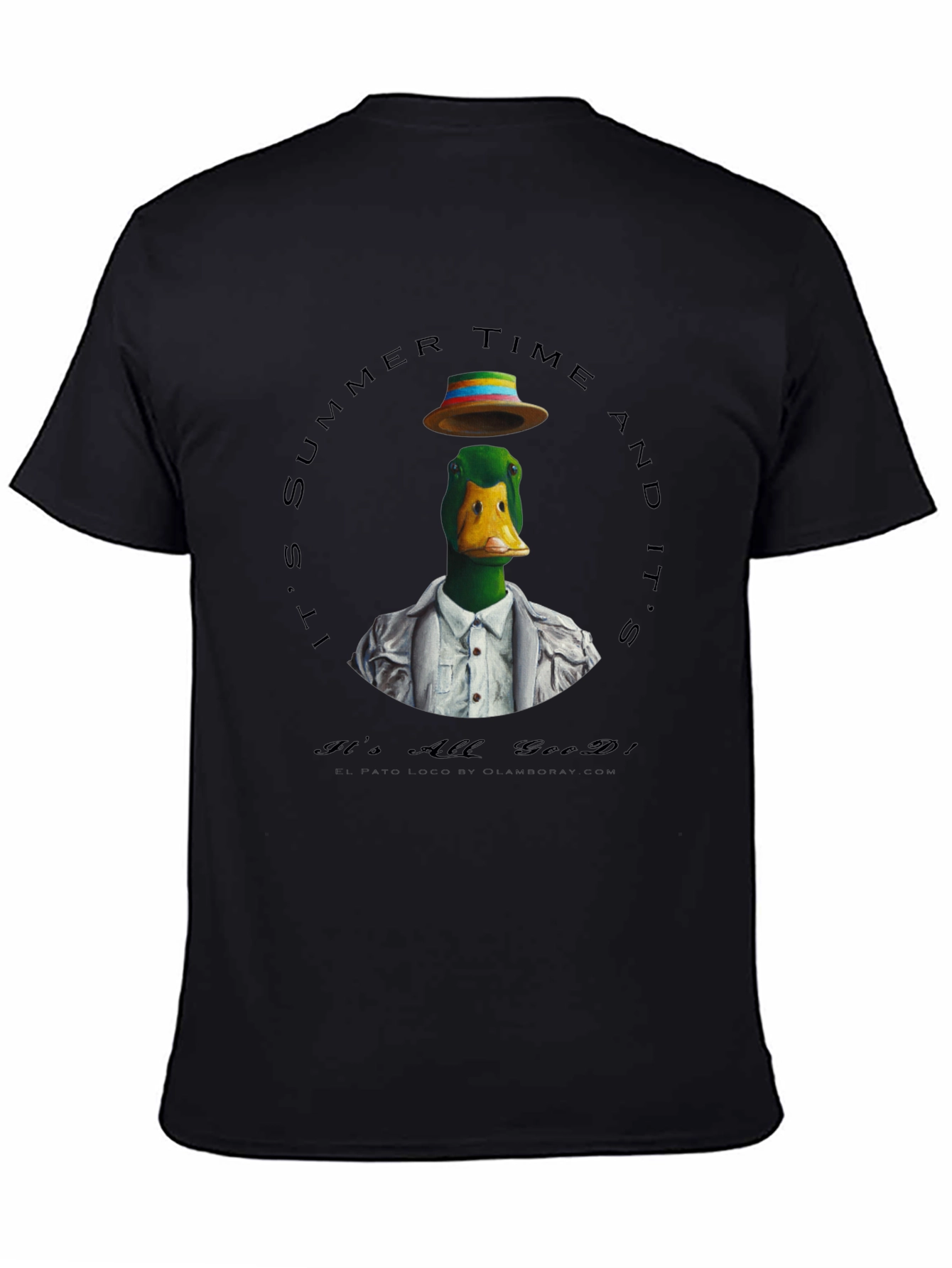 Black Summer Duck Graphic T-Shirt view 4