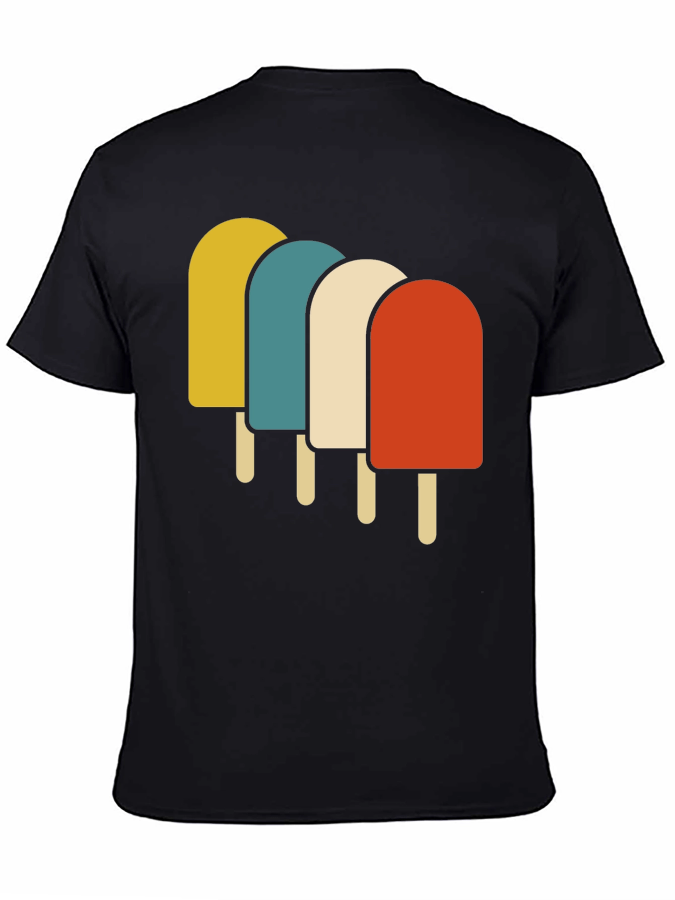 Black Retro Popsicle Graphic Tee - Cool Summer Vibes! view 4