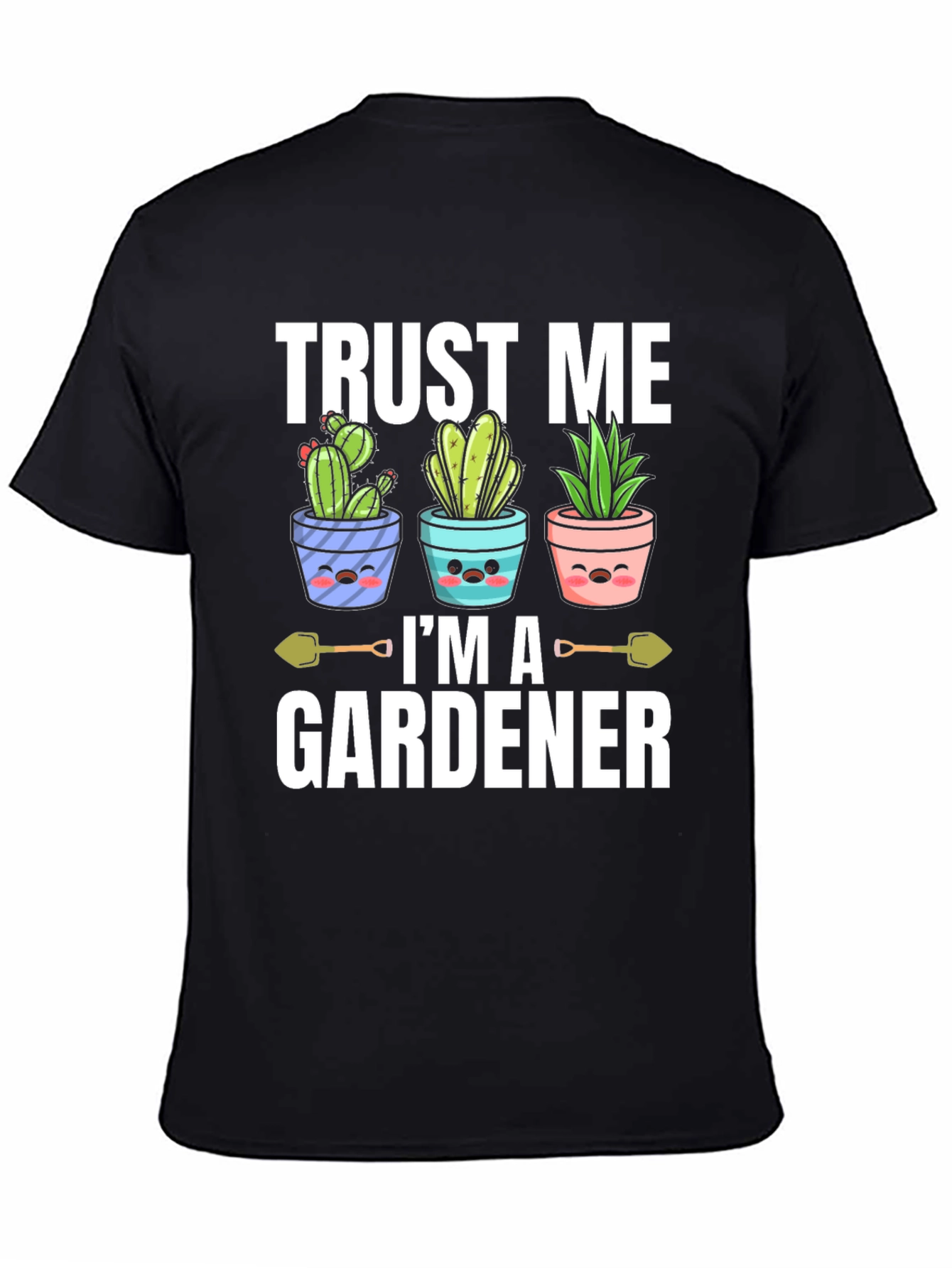Black Trust Me I'm A Gardener T-Shirt view 4