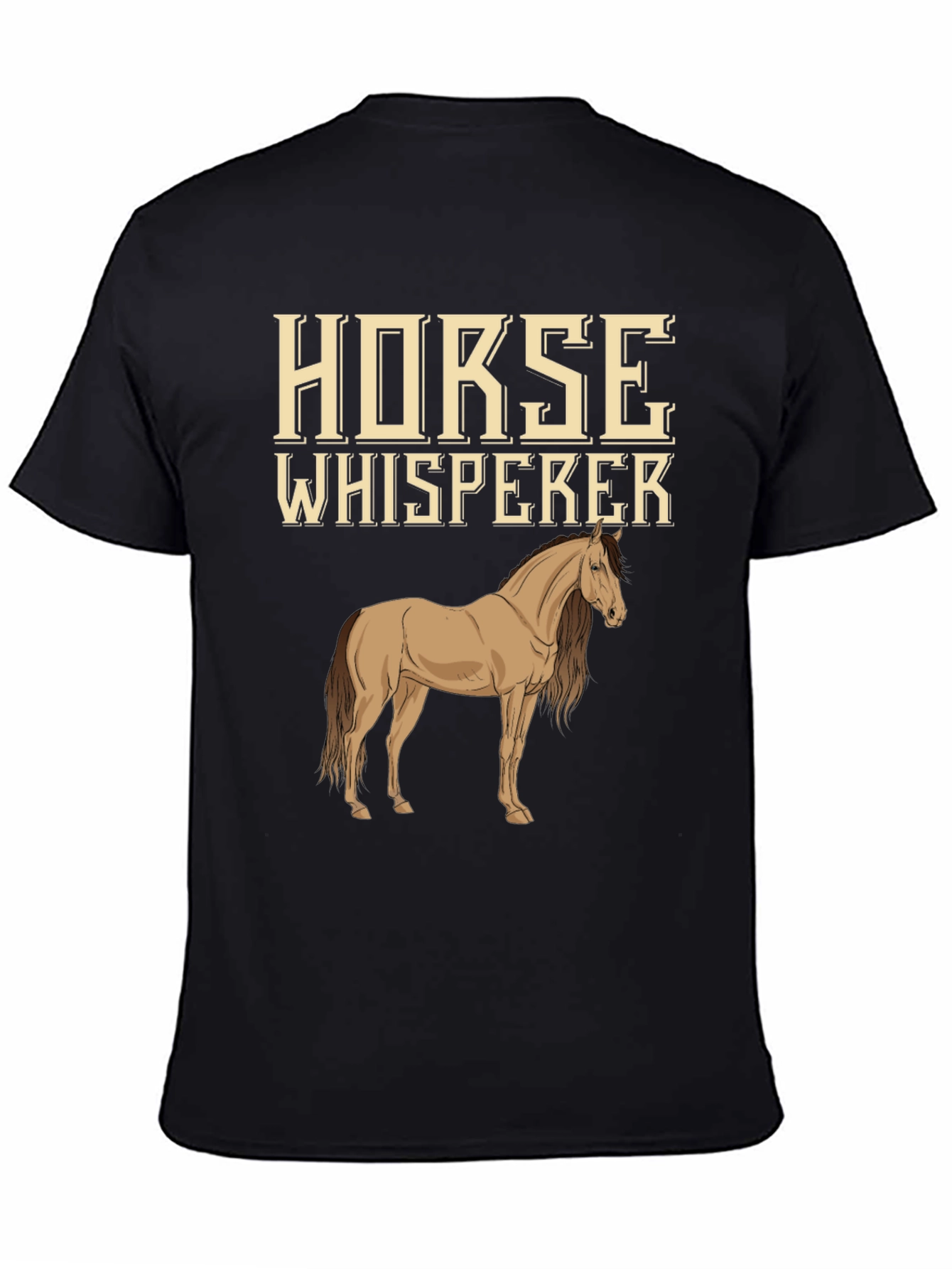 Black Horse Whisperer Graphic T-Shirt view 4