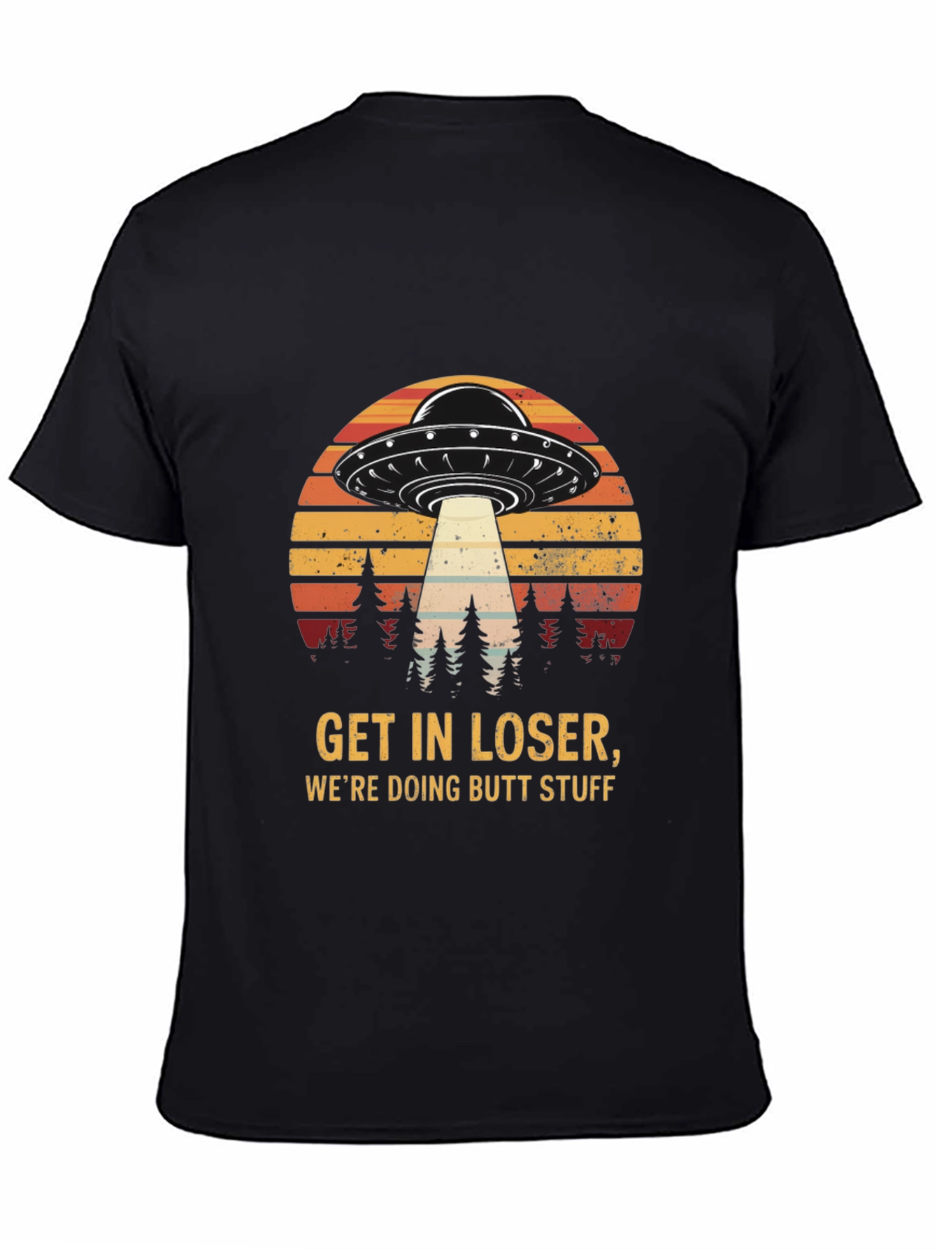Black Get in Loser UFO T-Shirt view 4