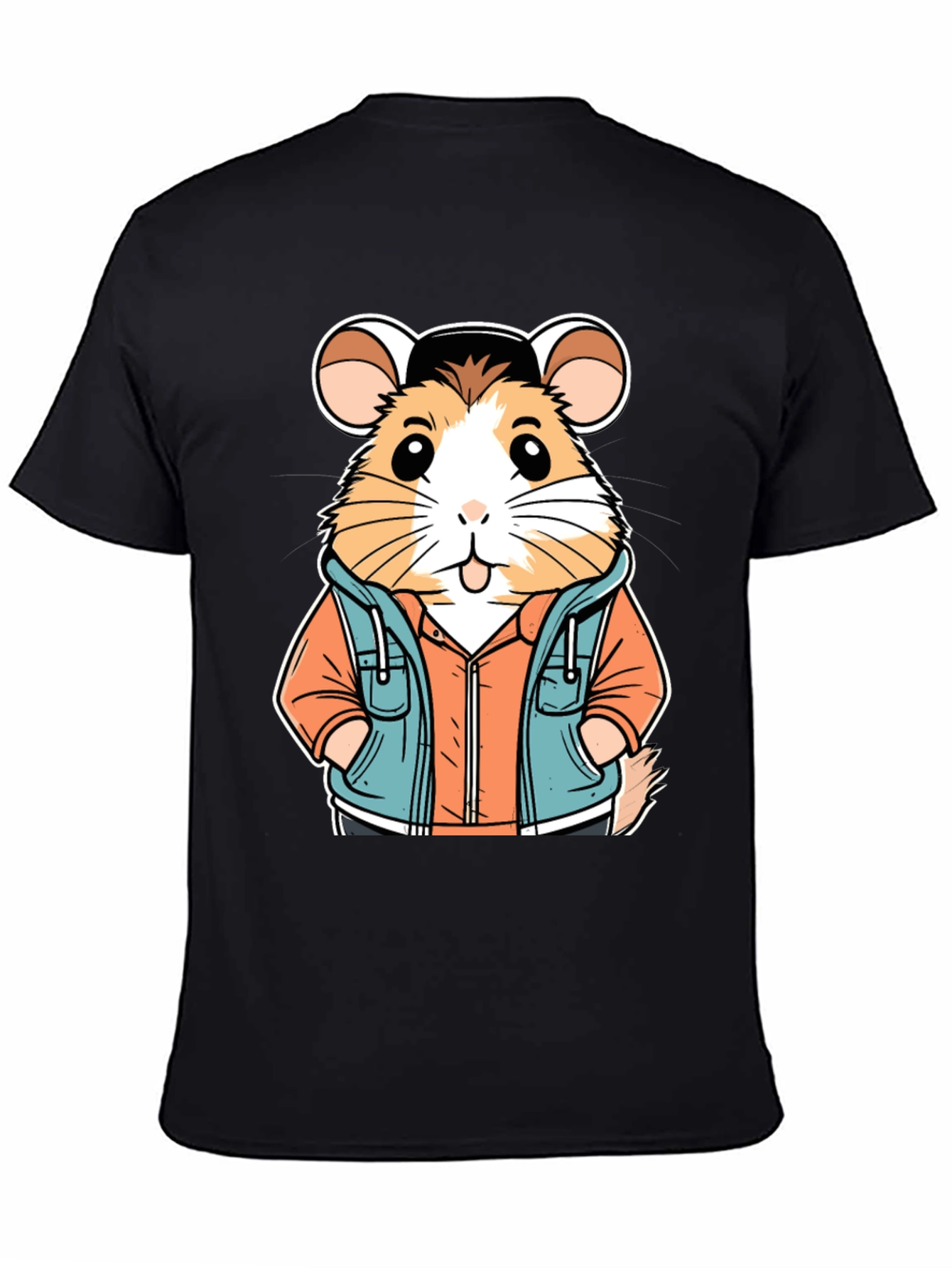 Hamster in Hoodie T-Shirt: Cool Cartoon Design - 4