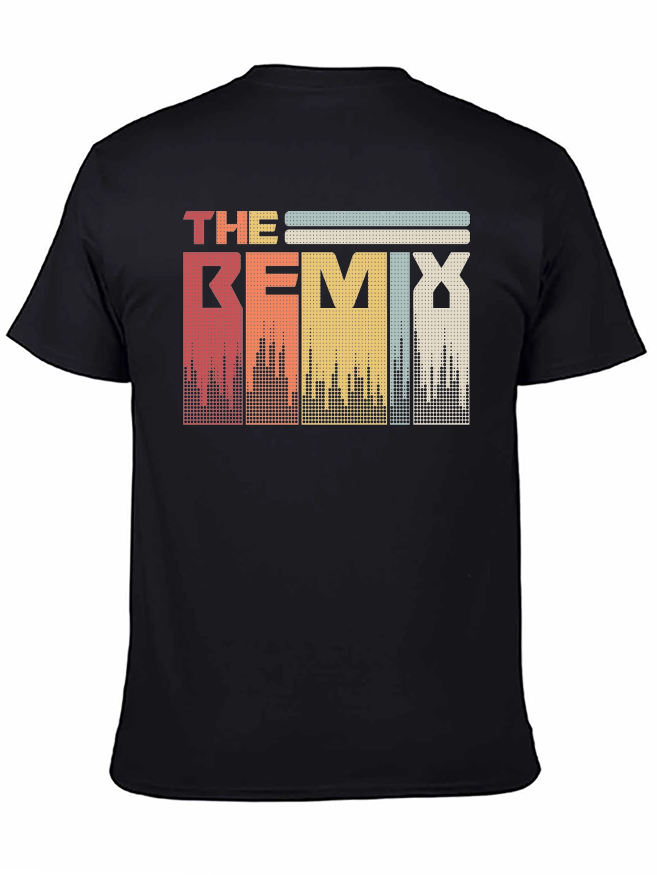 Black Retro Remix Graphic T-Shirt view 4