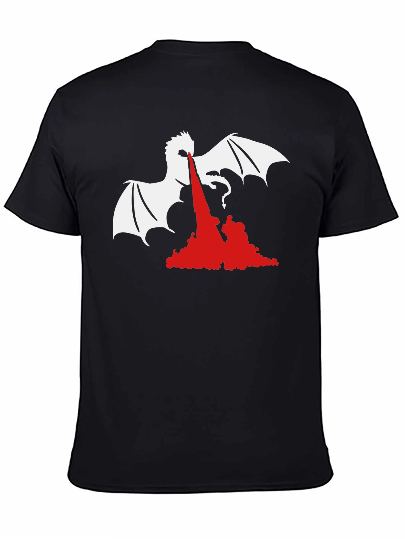Black Dragon Fire Graphic Tee - Black view 4