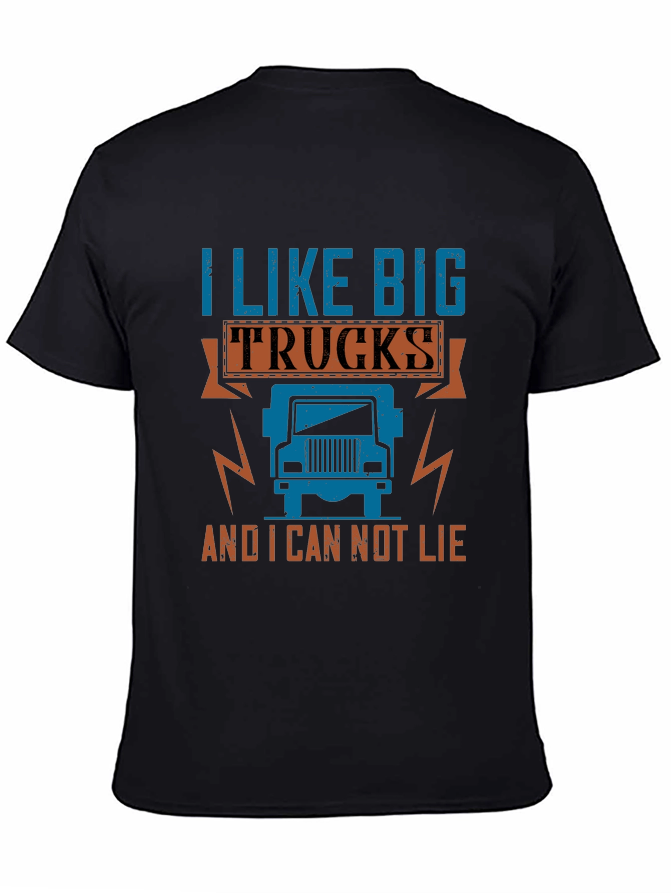 Black I Like Big Trucks T-Shirt - Novelty Graphic Tee view 4