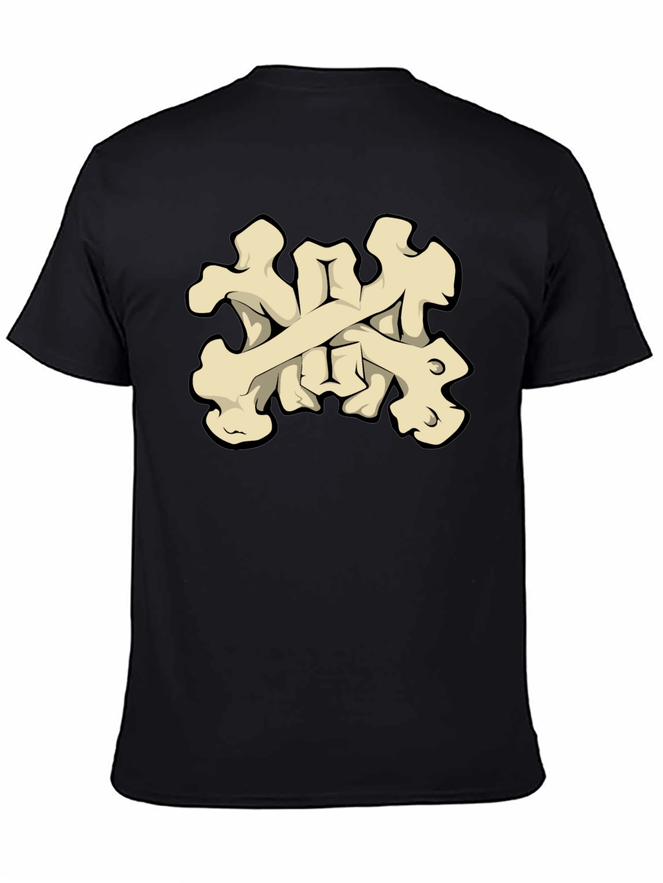 Bone Crossbones Graphic Tee - Black T-Shirt - 4