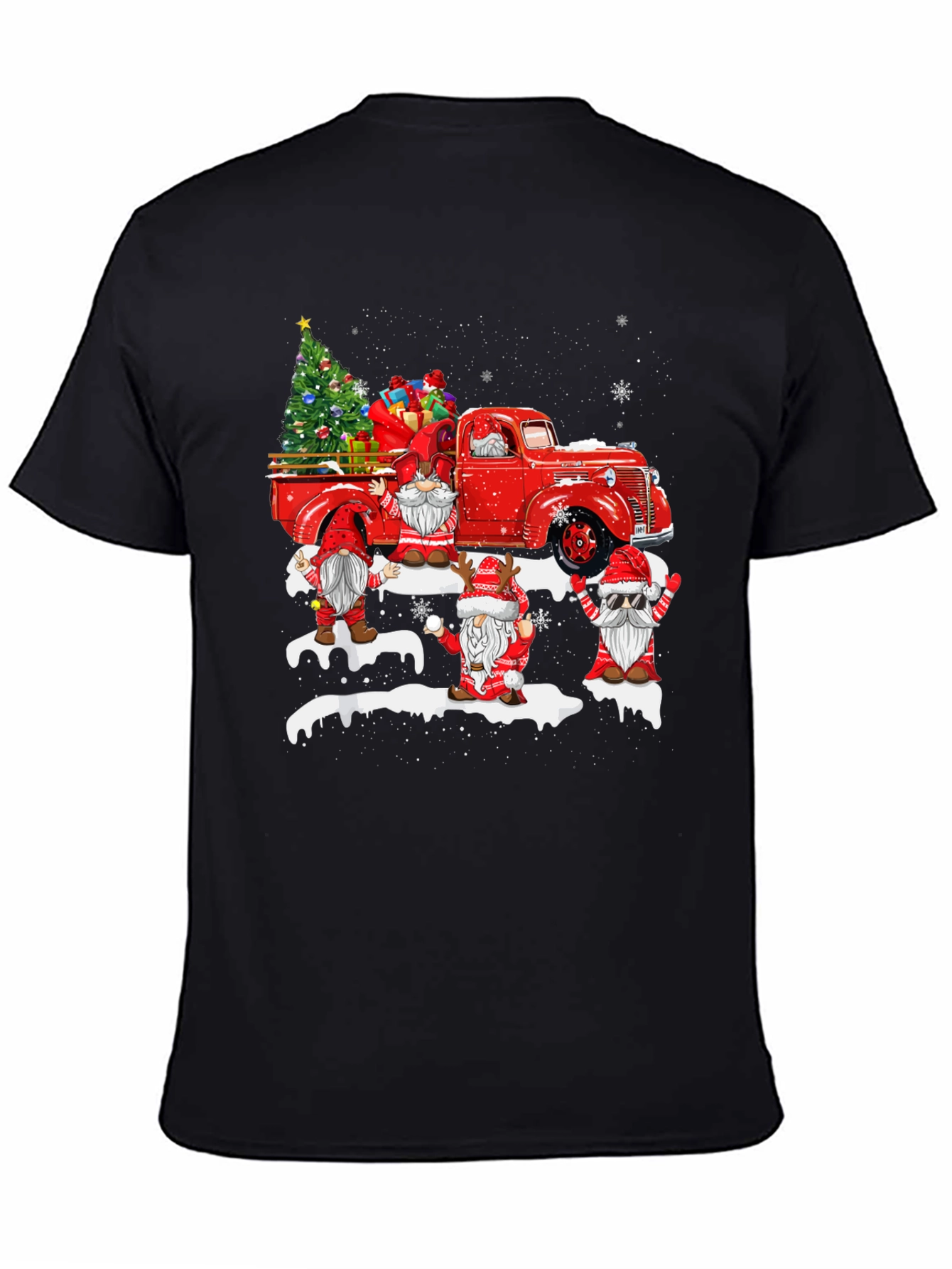 Christmas Gnome Truck T-Shirt - 4