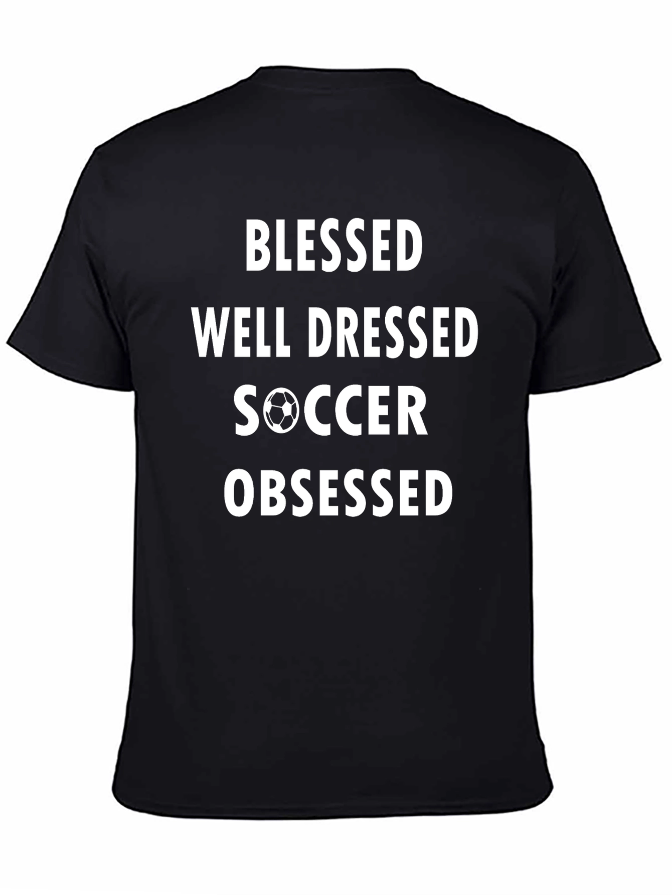Blessed Soccer Obsessed Black T-Shirt - 4