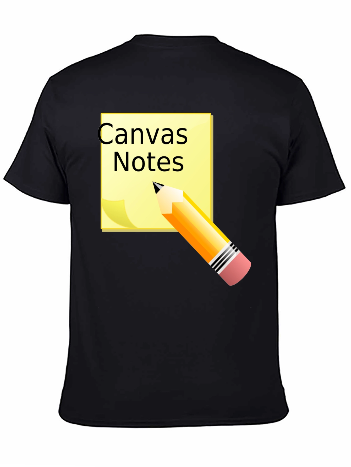Black Canvas Notes Graphic Tee view 4