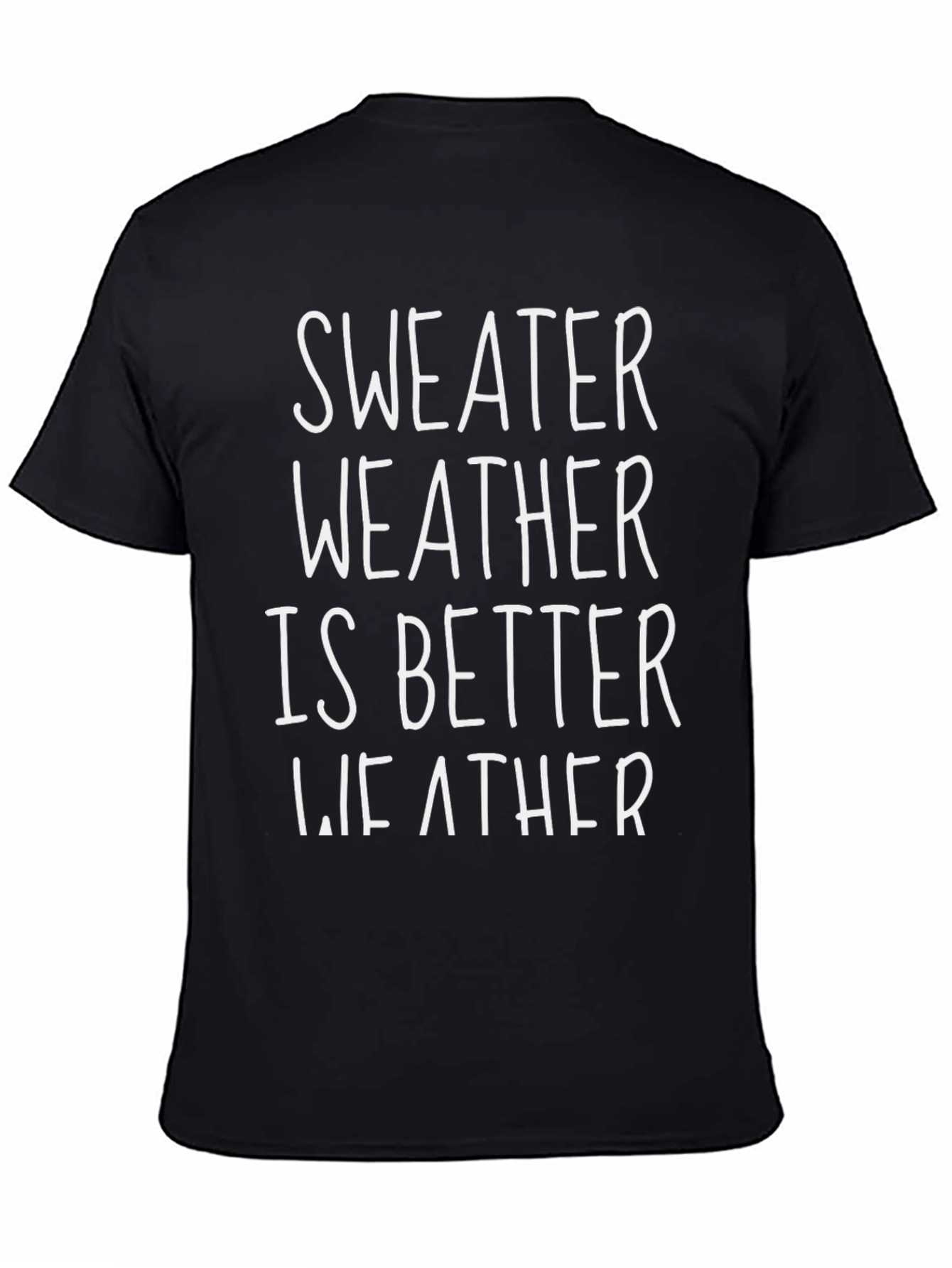 Black Sweater Weather Graphic Tee - Unisex view 4