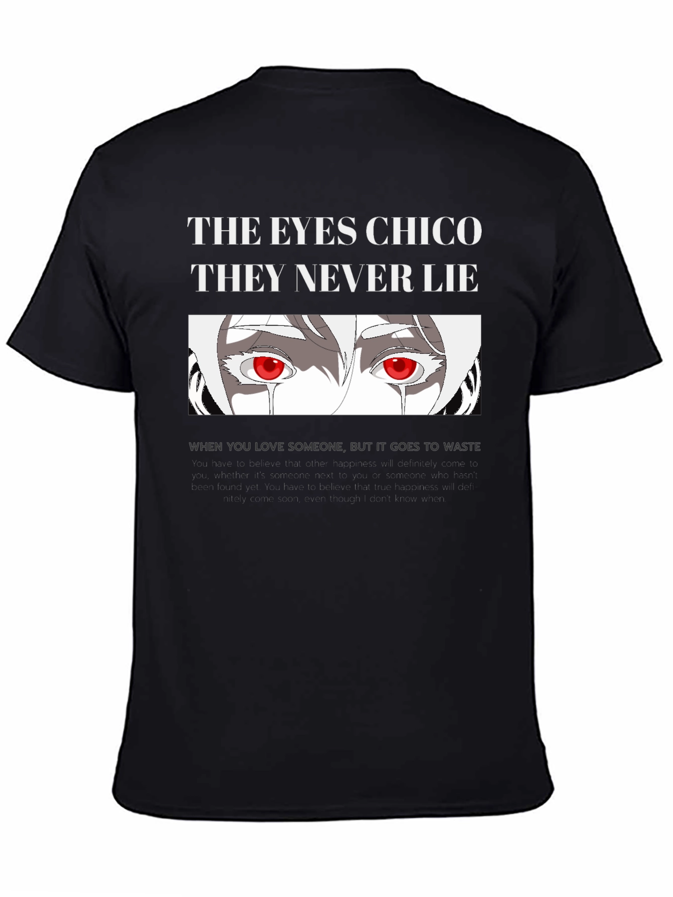 Black The Eyes Chico T-Shirt - Never Lie Graphic Tee view 4