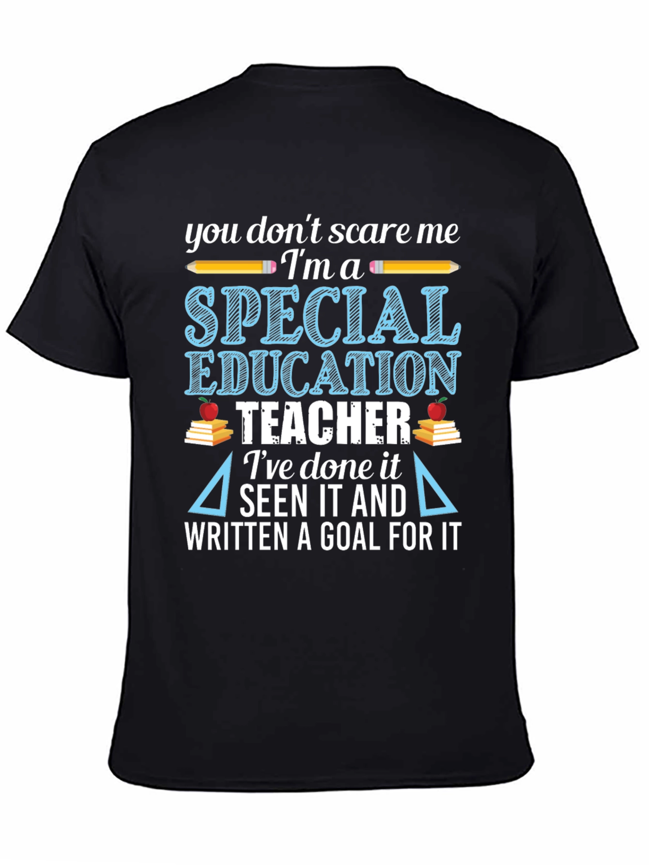 Black Special Education Teacher T-Shirt view 4