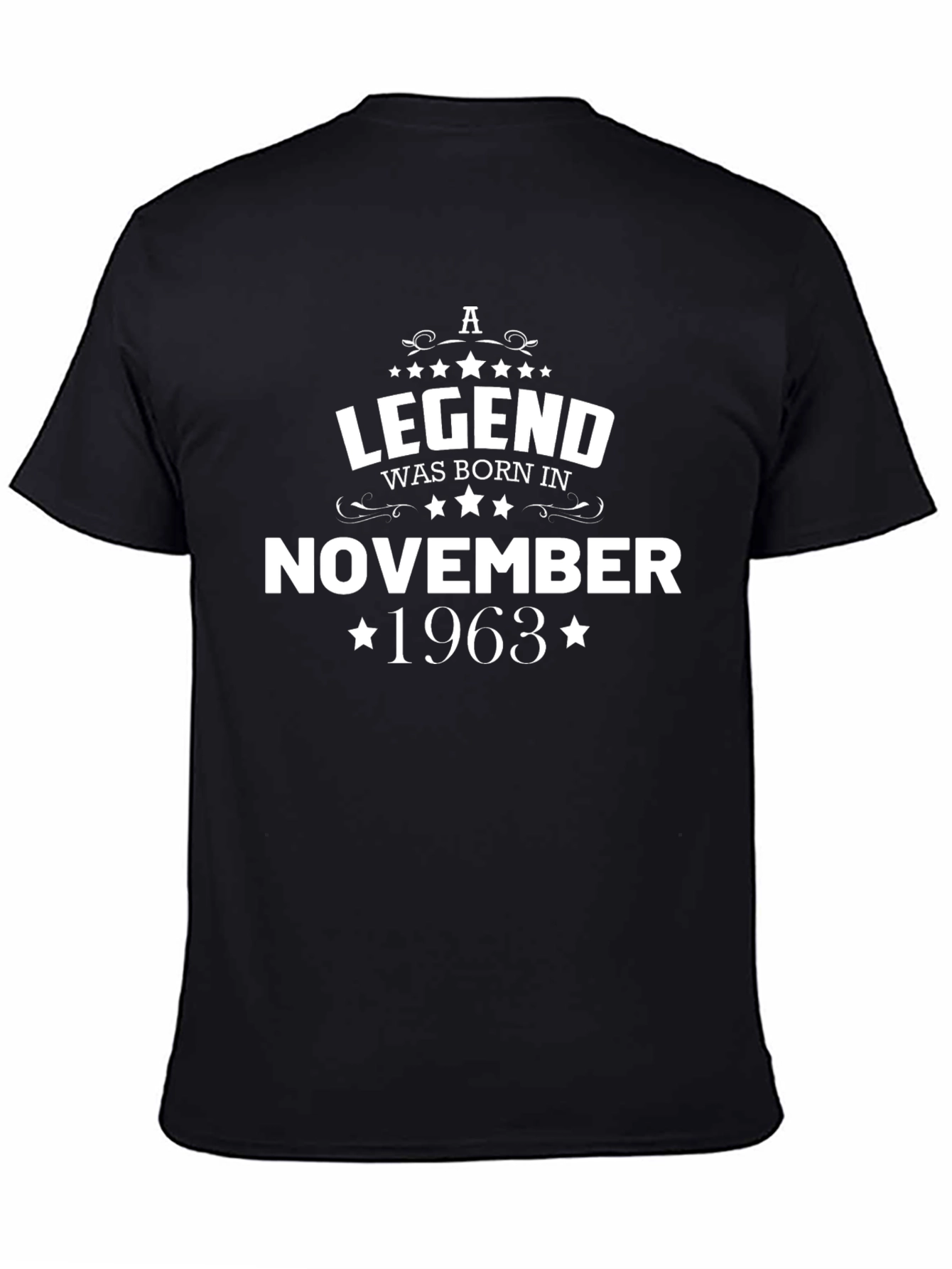 Black Legend Born in November 1963 T-Shirt view 4