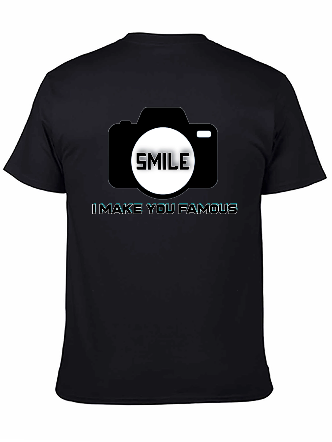 Black Smile Camera T-Shirt - Make You Famous view 4
