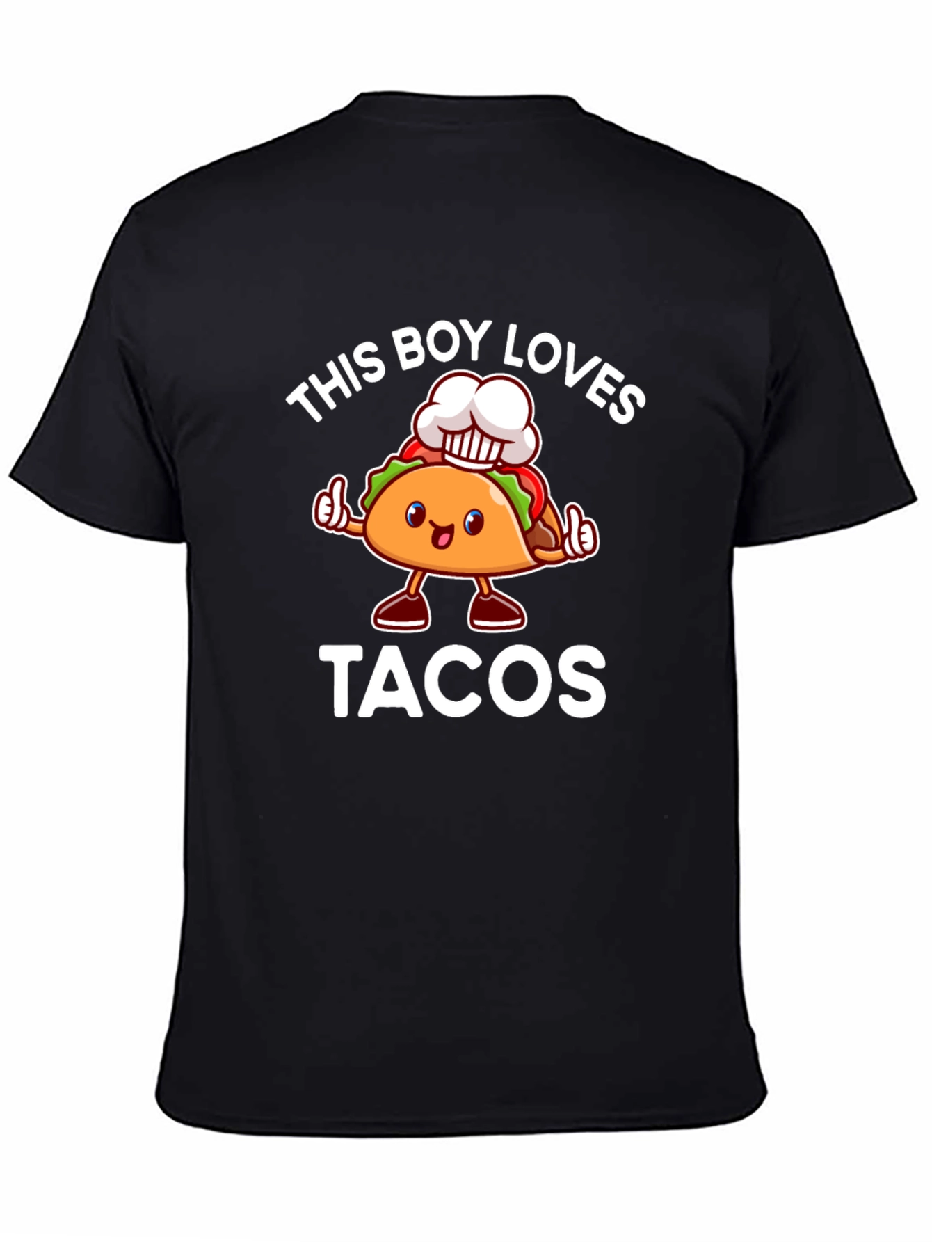 Black Funny Taco Lover T-Shirt - This Boy Loves Tacos view 4