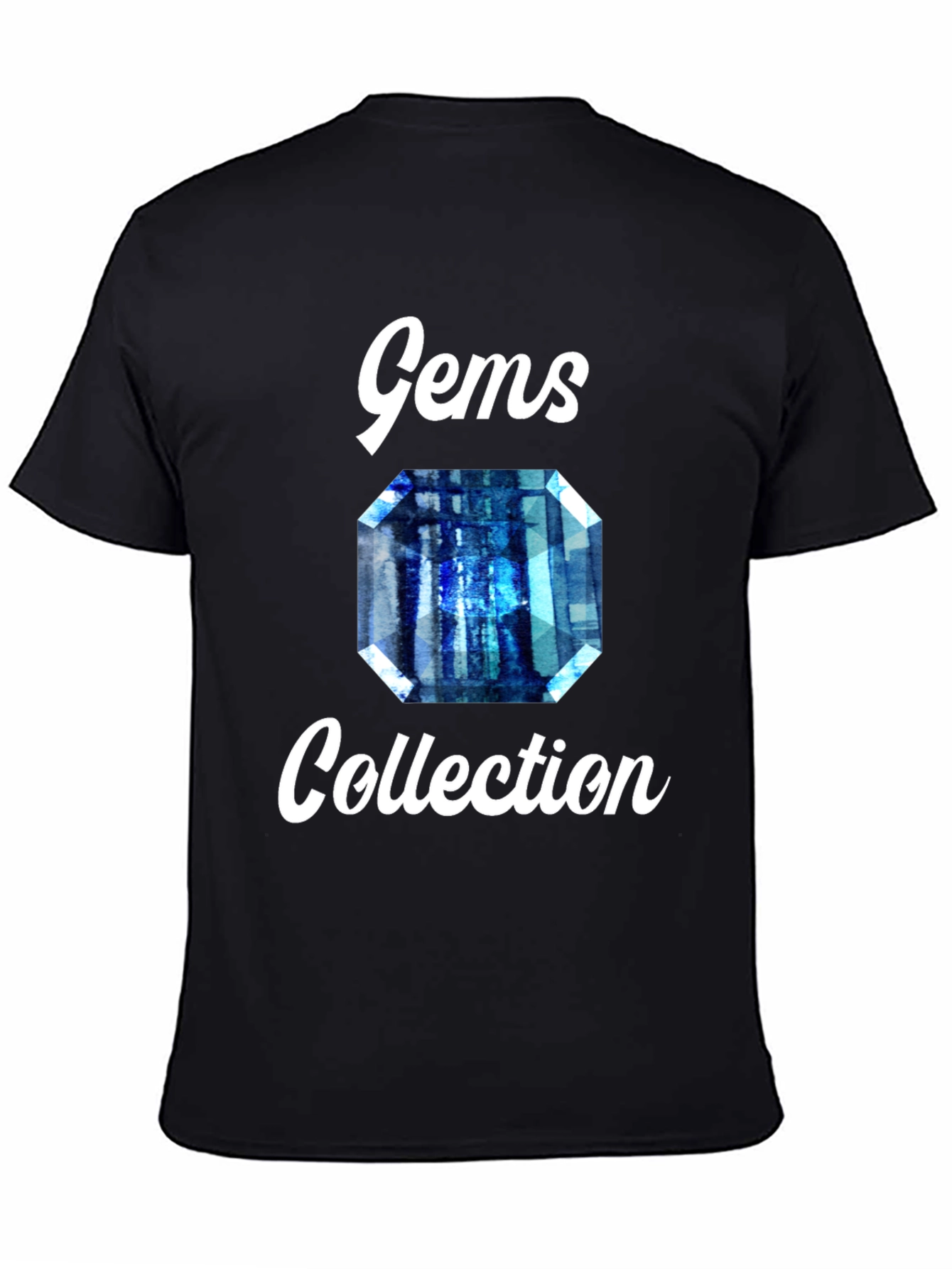 Black Gems Collection Graphic Tee - Stylish Gemstone Design view 4