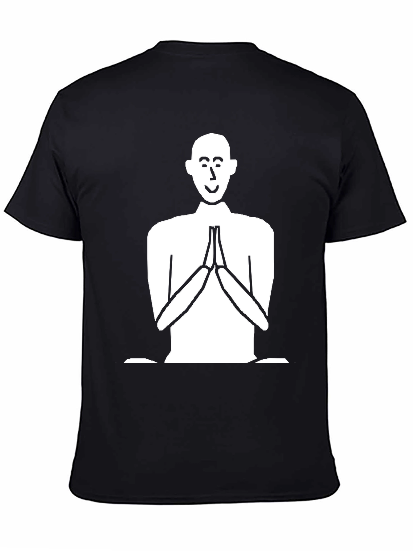 Black Namaste Graphic Tee - Black Crew Neck T-Shirt view 4