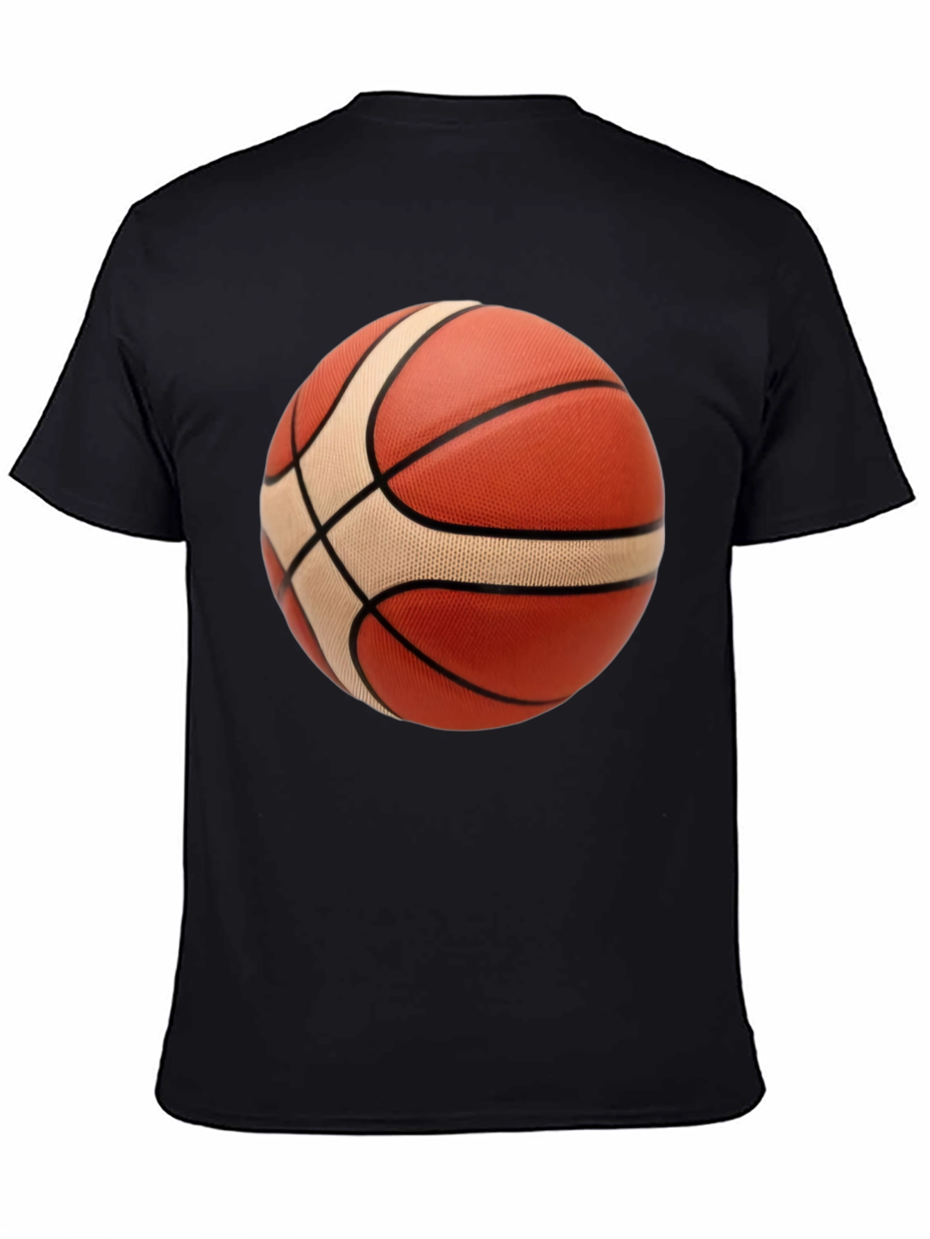 Black Basketball Graphic Tee - Black Cotton Blend view 4