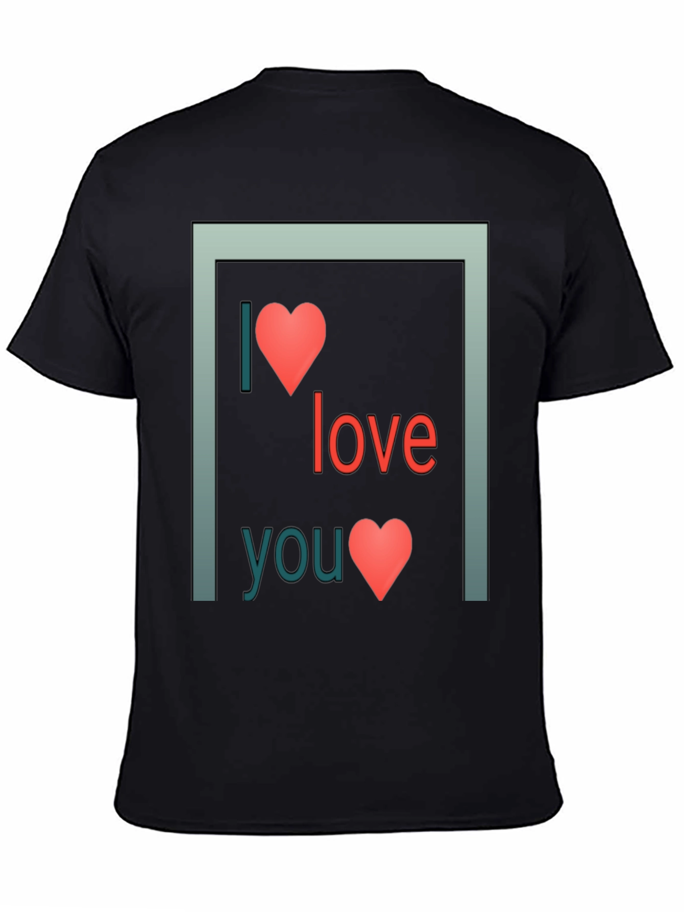 Black I Love You Graphic Tee - Black view 4