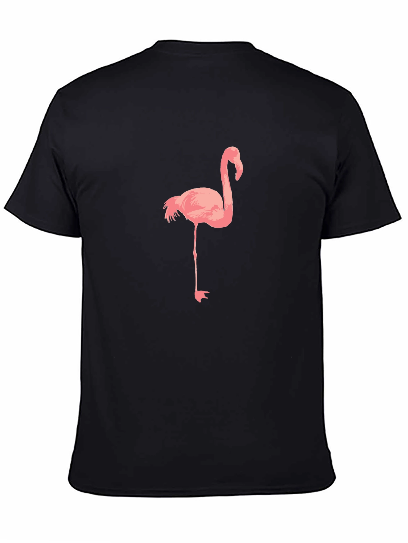 Black Flamingo Graphic T-Shirt - Casual Black Tee view 4