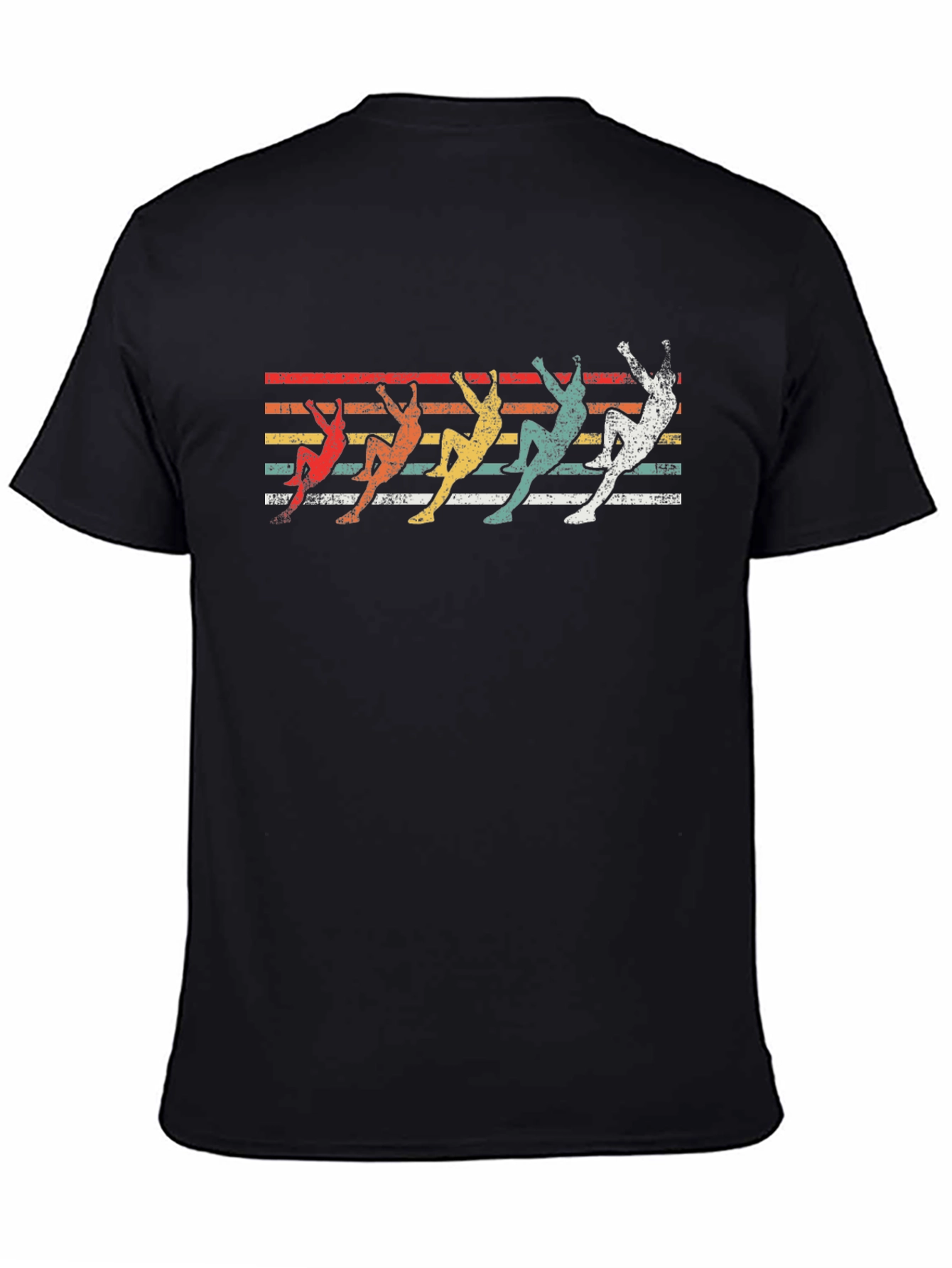 Black Retro Climbing T-Shirt - Vintage Rock Climber Design view 4