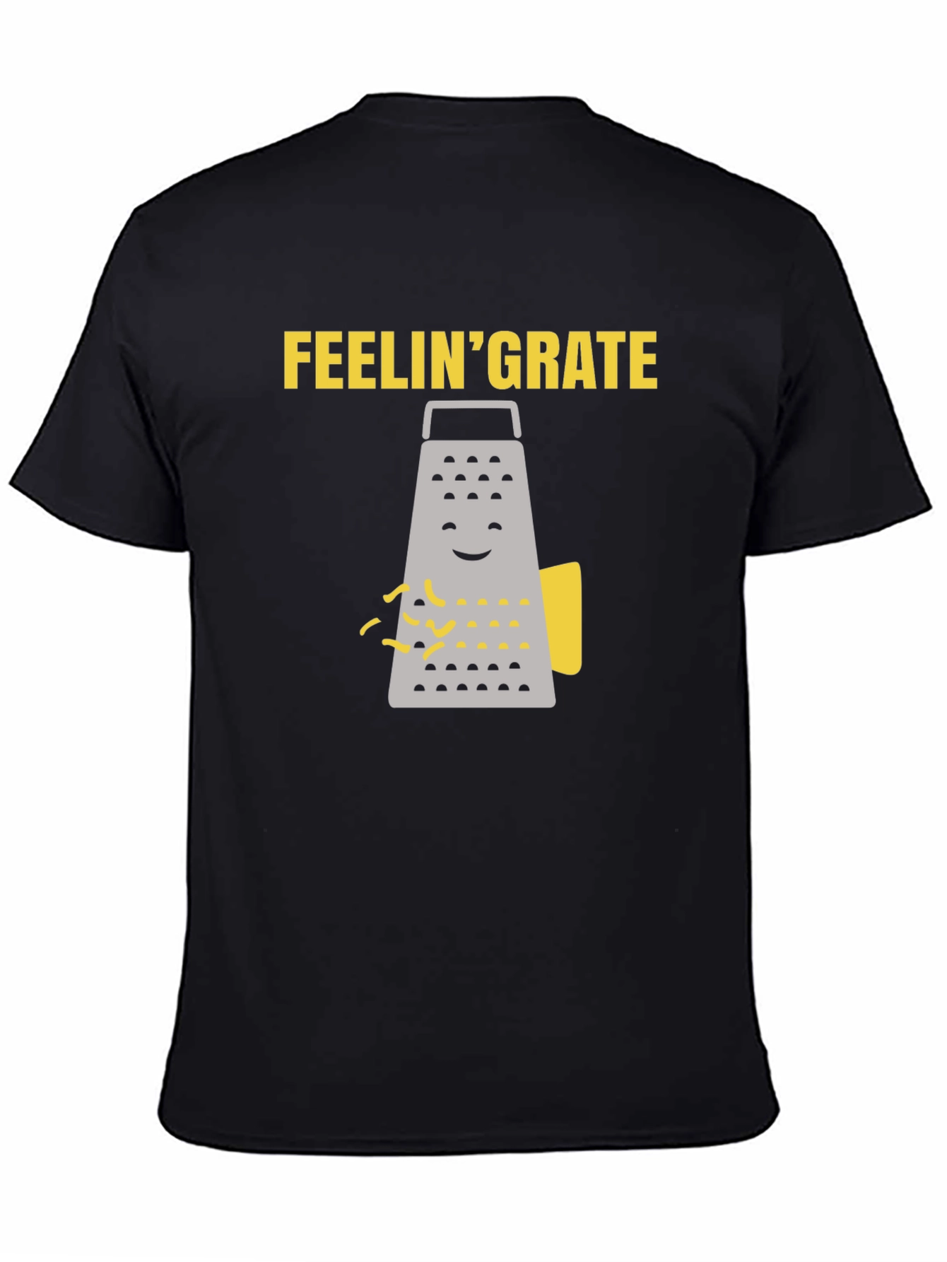 Black Feelin' Grate T-Shirt - Funny Cheese Grater Tee view 4