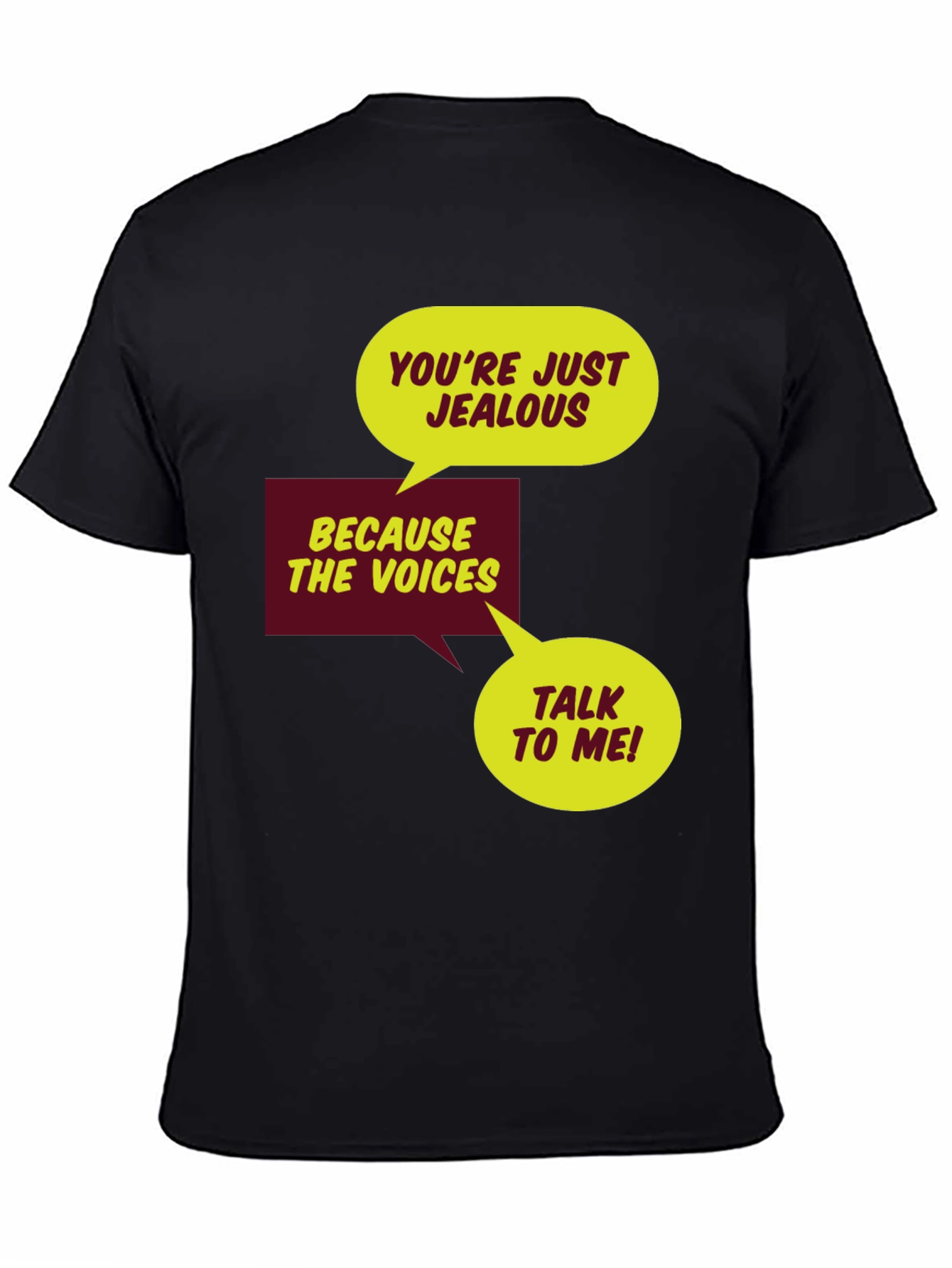 Black Jealous Voices Graphic Tee - Black view 4