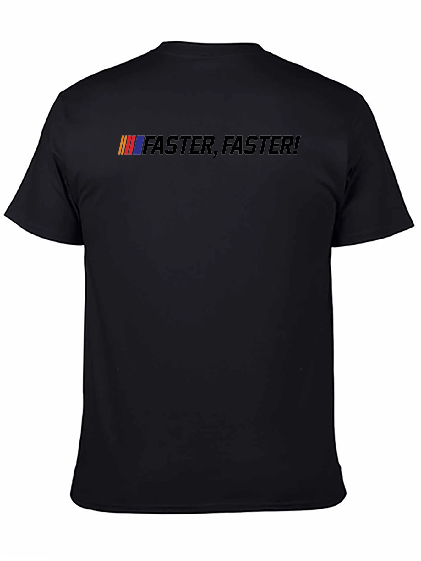 Black Faster, Faster! Black Graphic Tee view 4