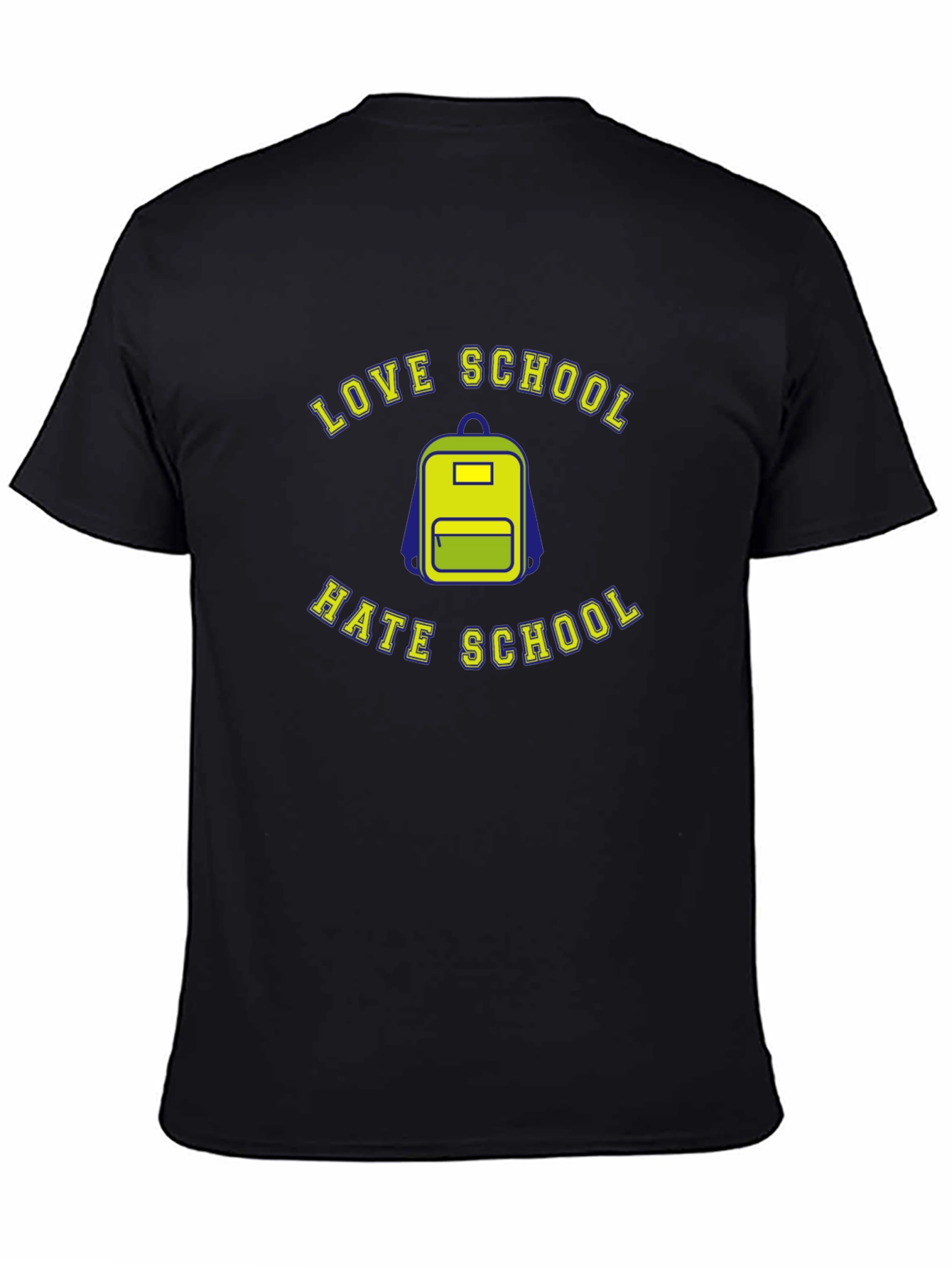 Black Love Hate School Graphic T-Shirt view 4