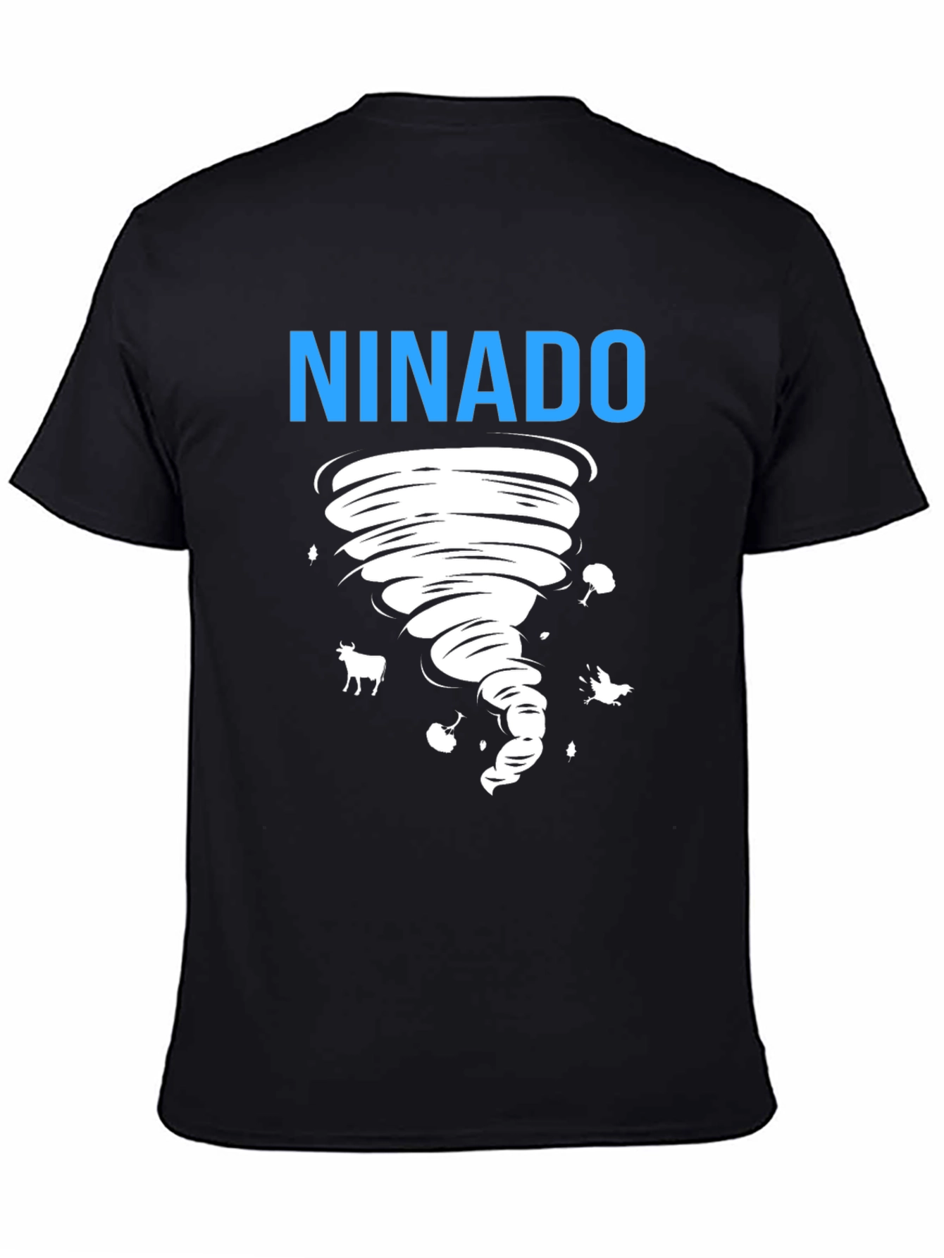 Black Ninado Tornado Graphic Black T-Shirt view 4