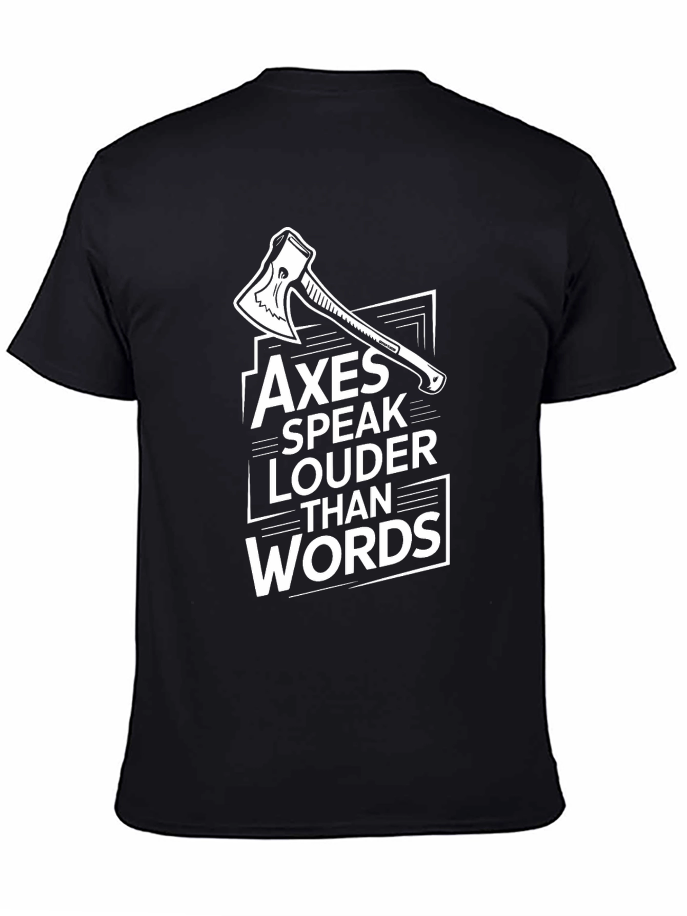 Black Axes Speak Louder Than Words T-Shirt view 4