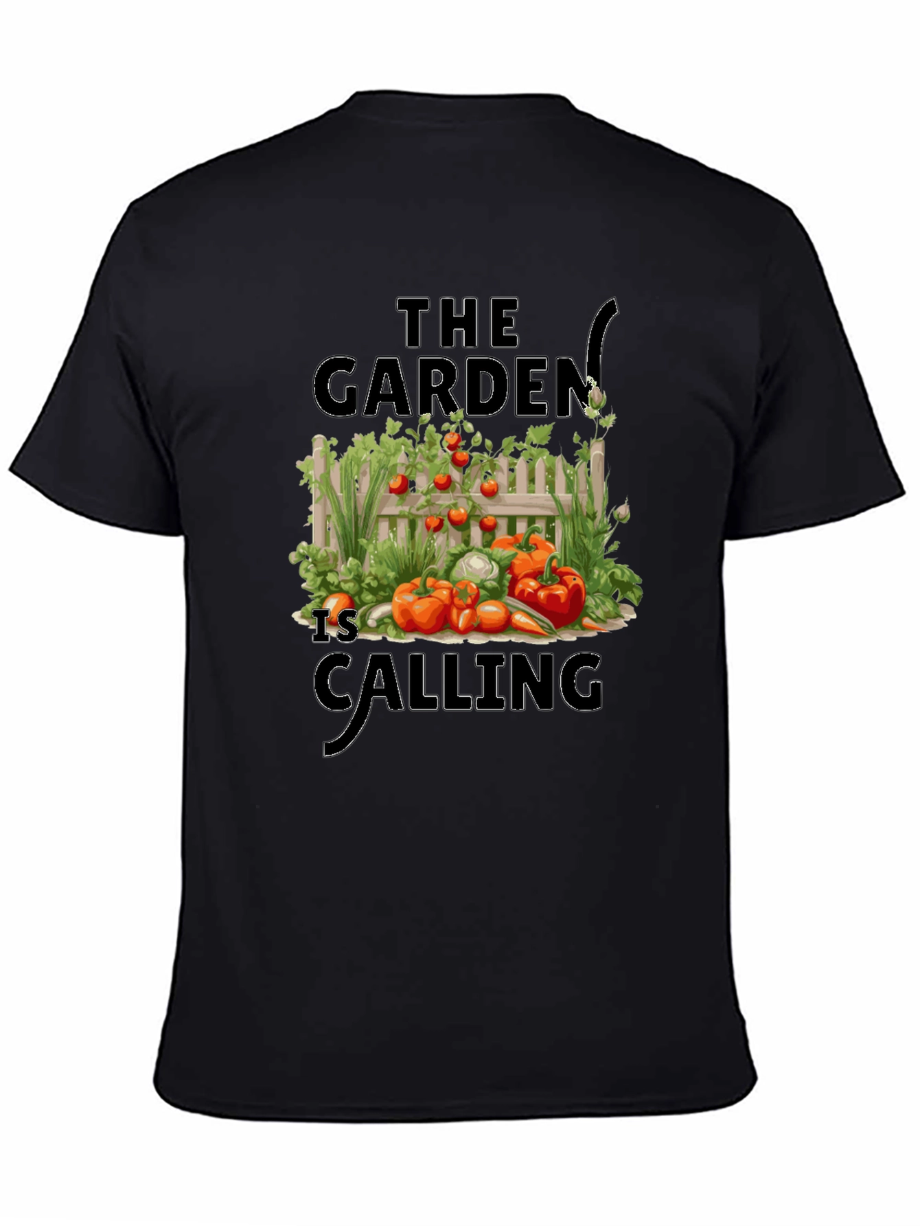 Black The Garden is Calling T-Shirt view 4