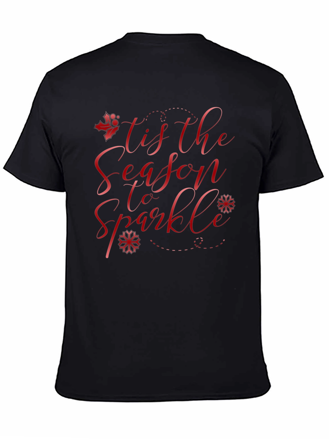Black 'Tis the Season to Sparkle' Holiday T-Shirt view 4