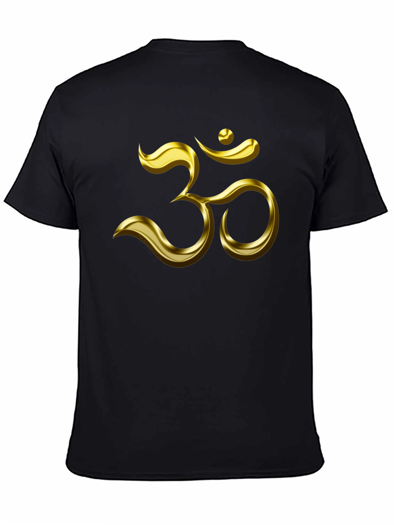 Black Om Symbol Black T-Shirt view 4