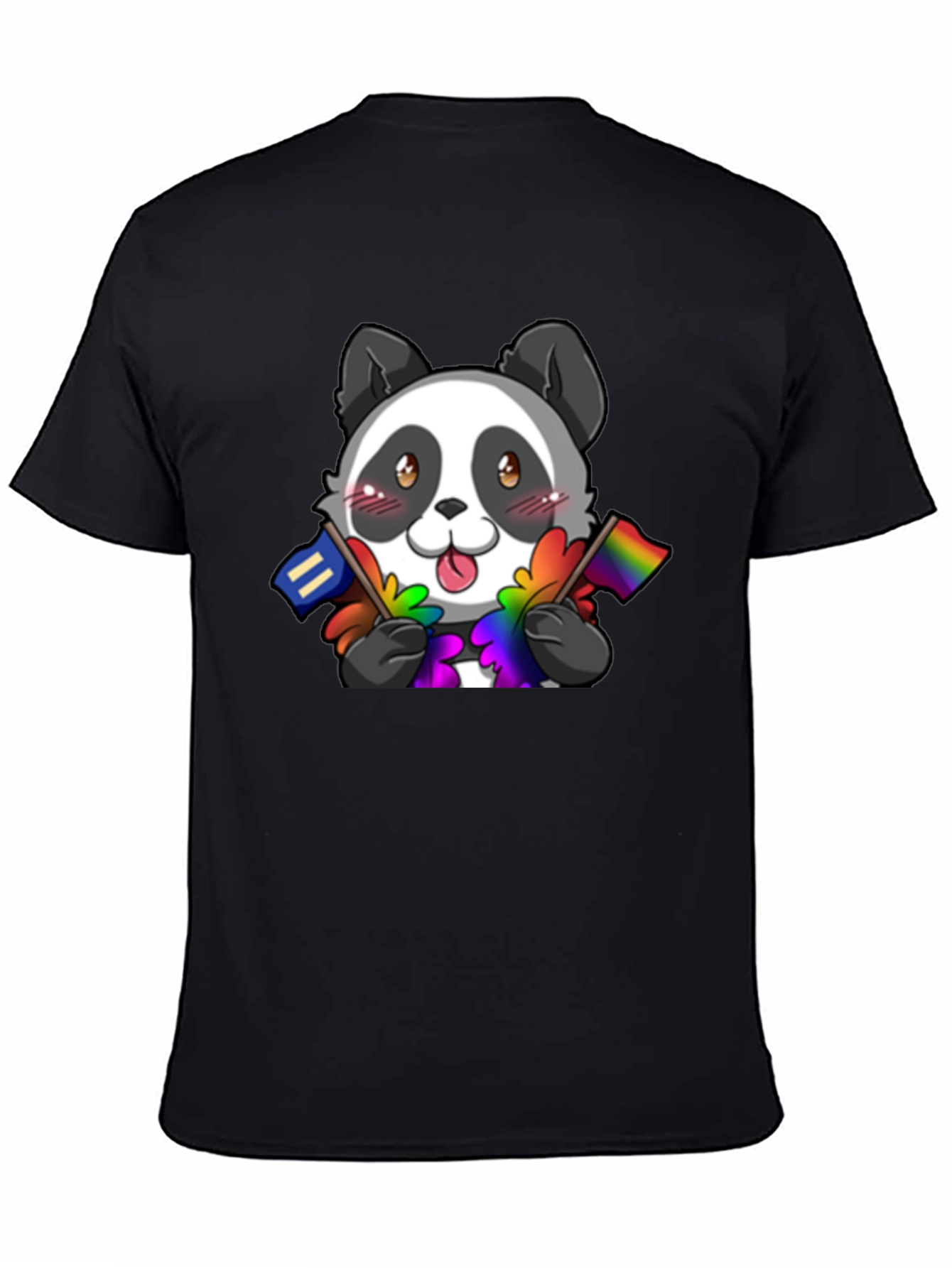 Black Pride Panda T-Shirt - LGBTQ+ Supporter Tee view 4