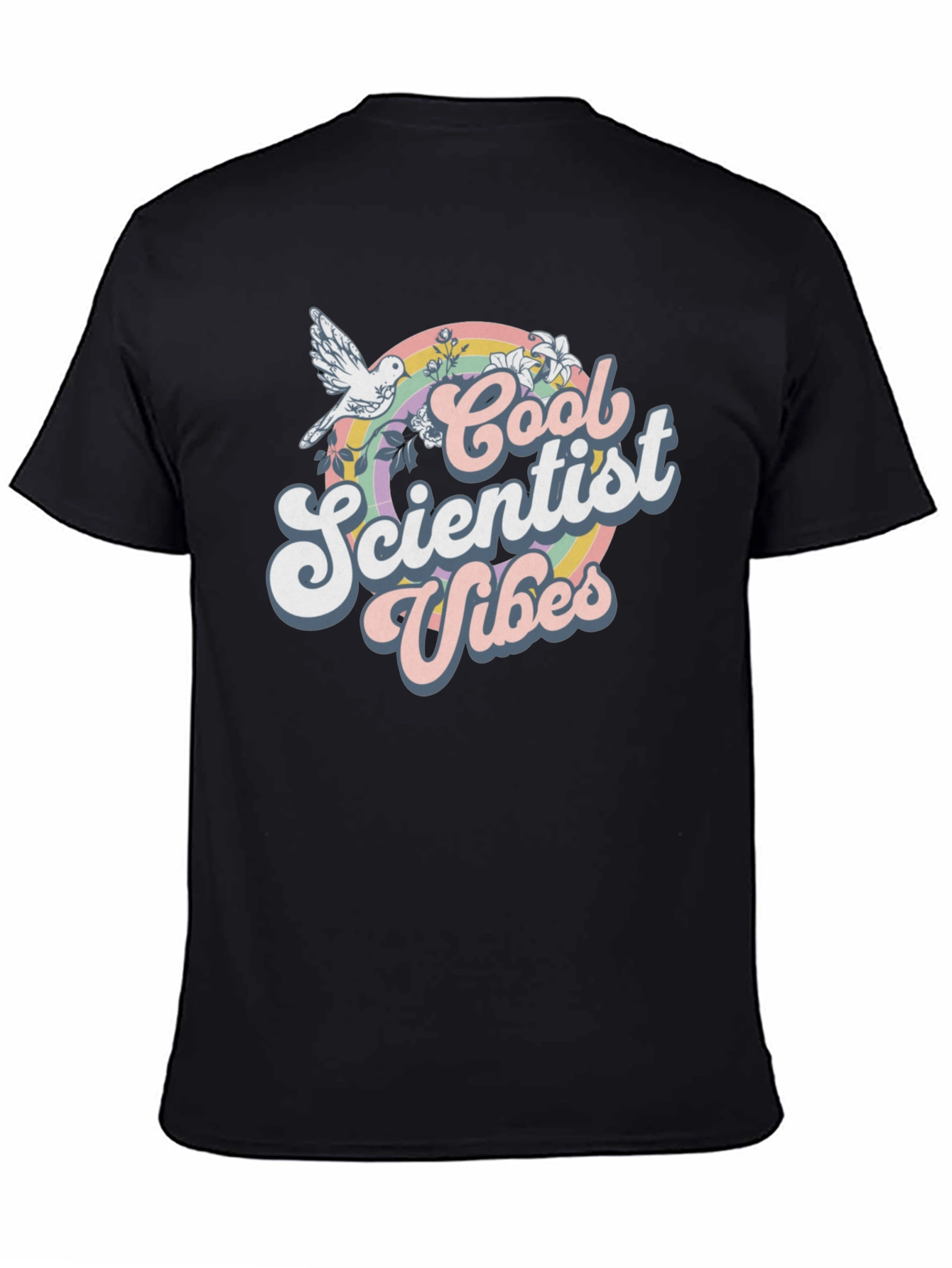 Black Cool Scientist Vibes Graphic T-Shirt view 4