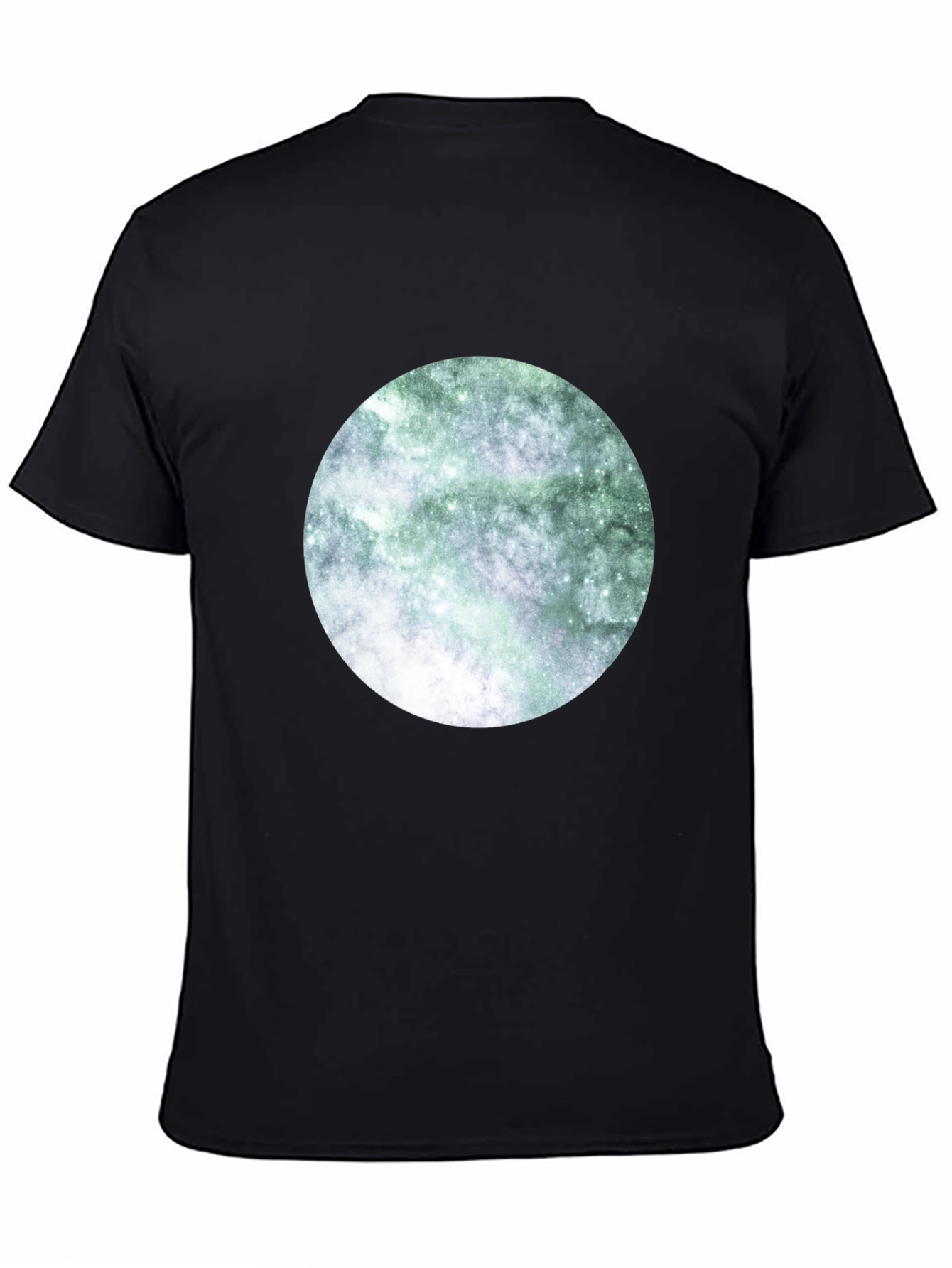 Black Nebula Circle Graphic Tee view 4