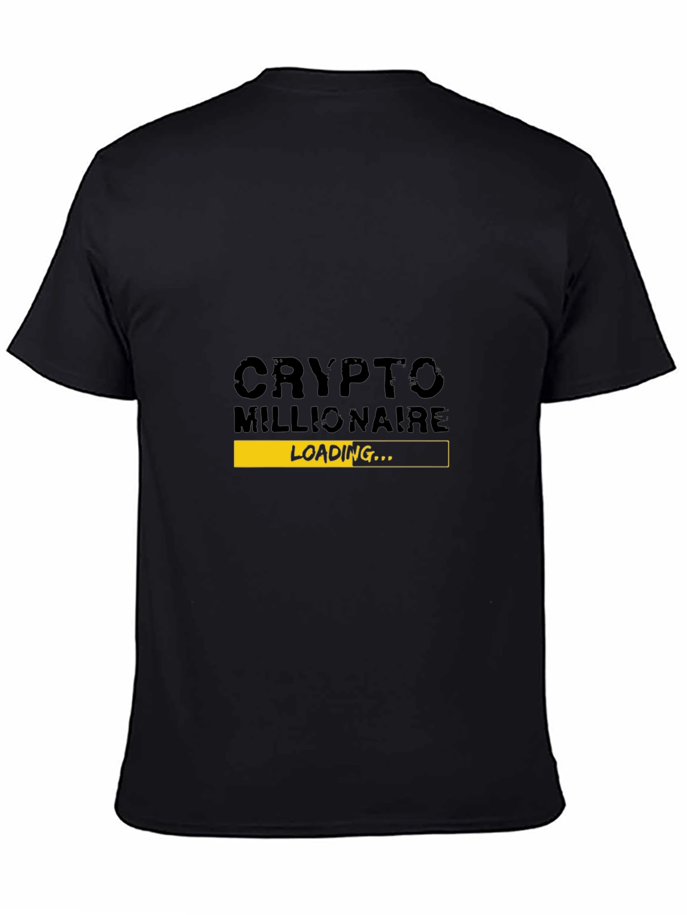 Black Crypto Millionaire Loading T-Shirt - Black view 4